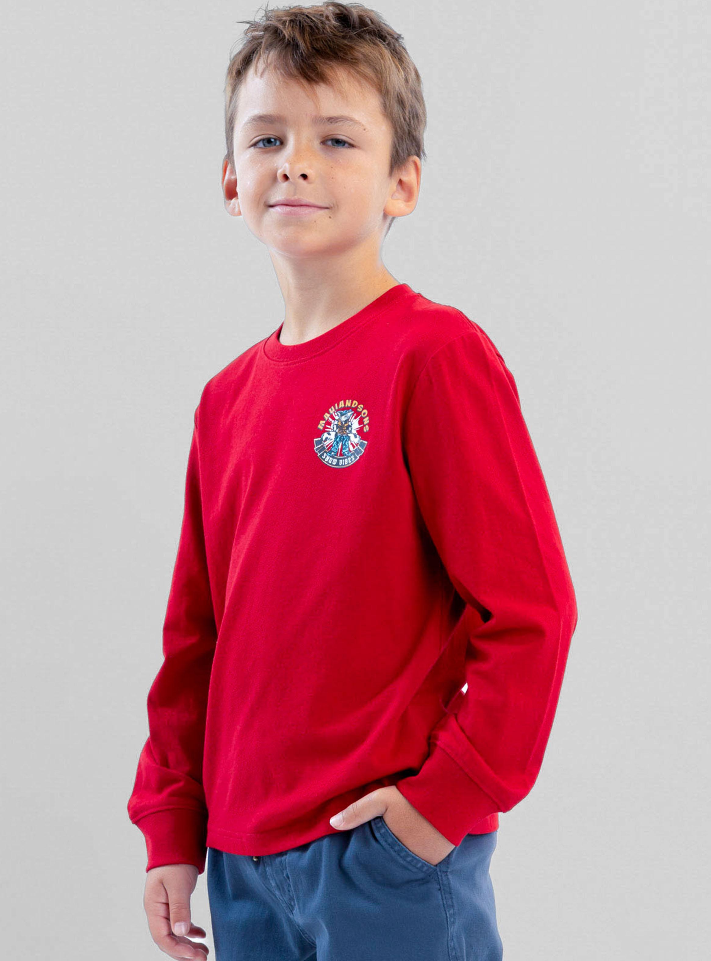 Polera Manga Larga Snow Vibes Red-2