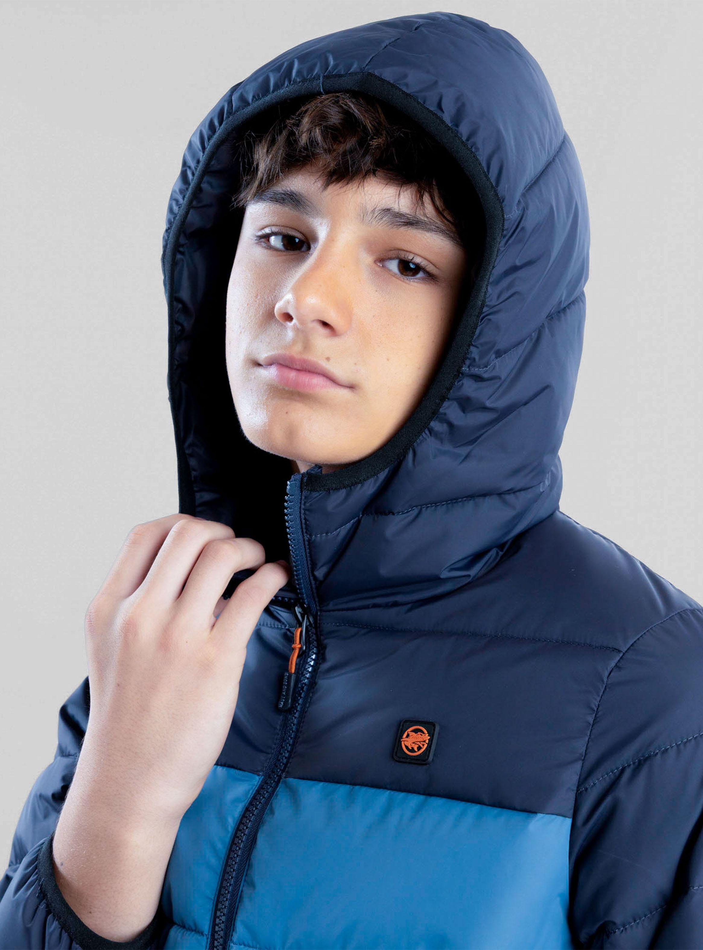 Parka Blockcolor con Capucha Niño-3