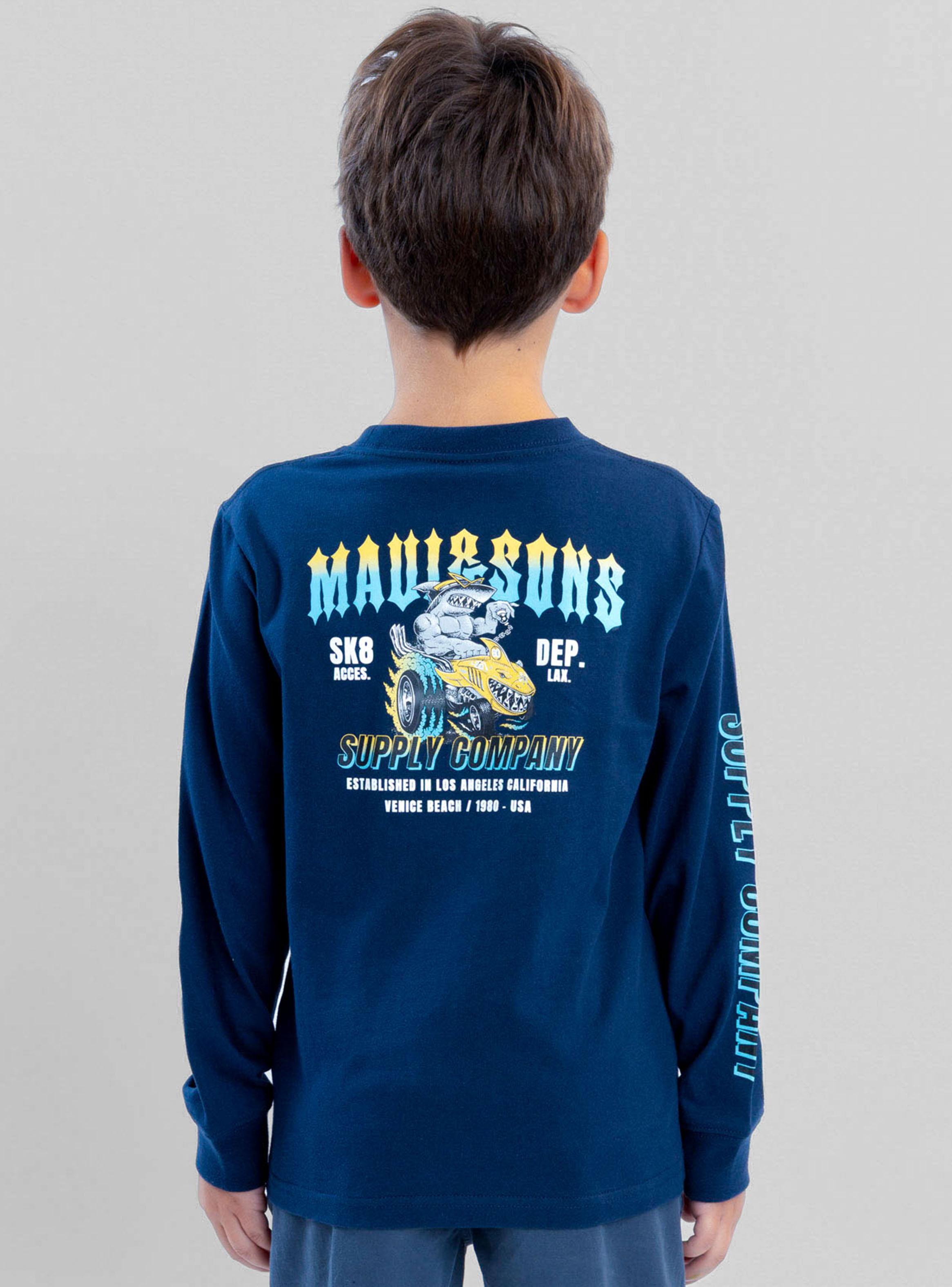 Polera Manga Larga Car Shark Navy-1