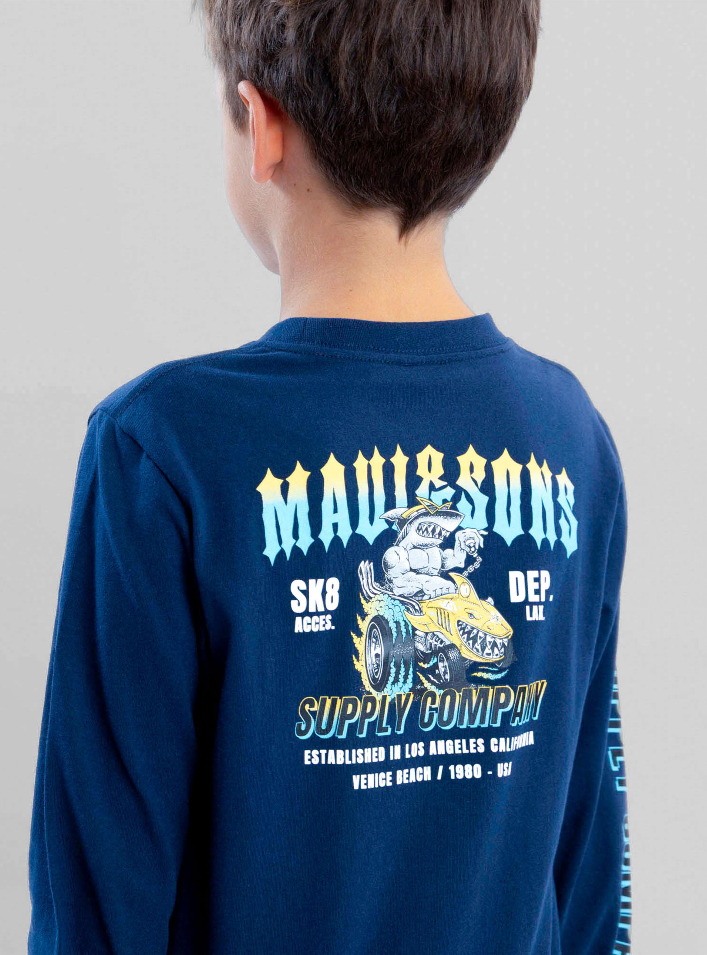 Polera Manga Larga Car Shark Navy-5