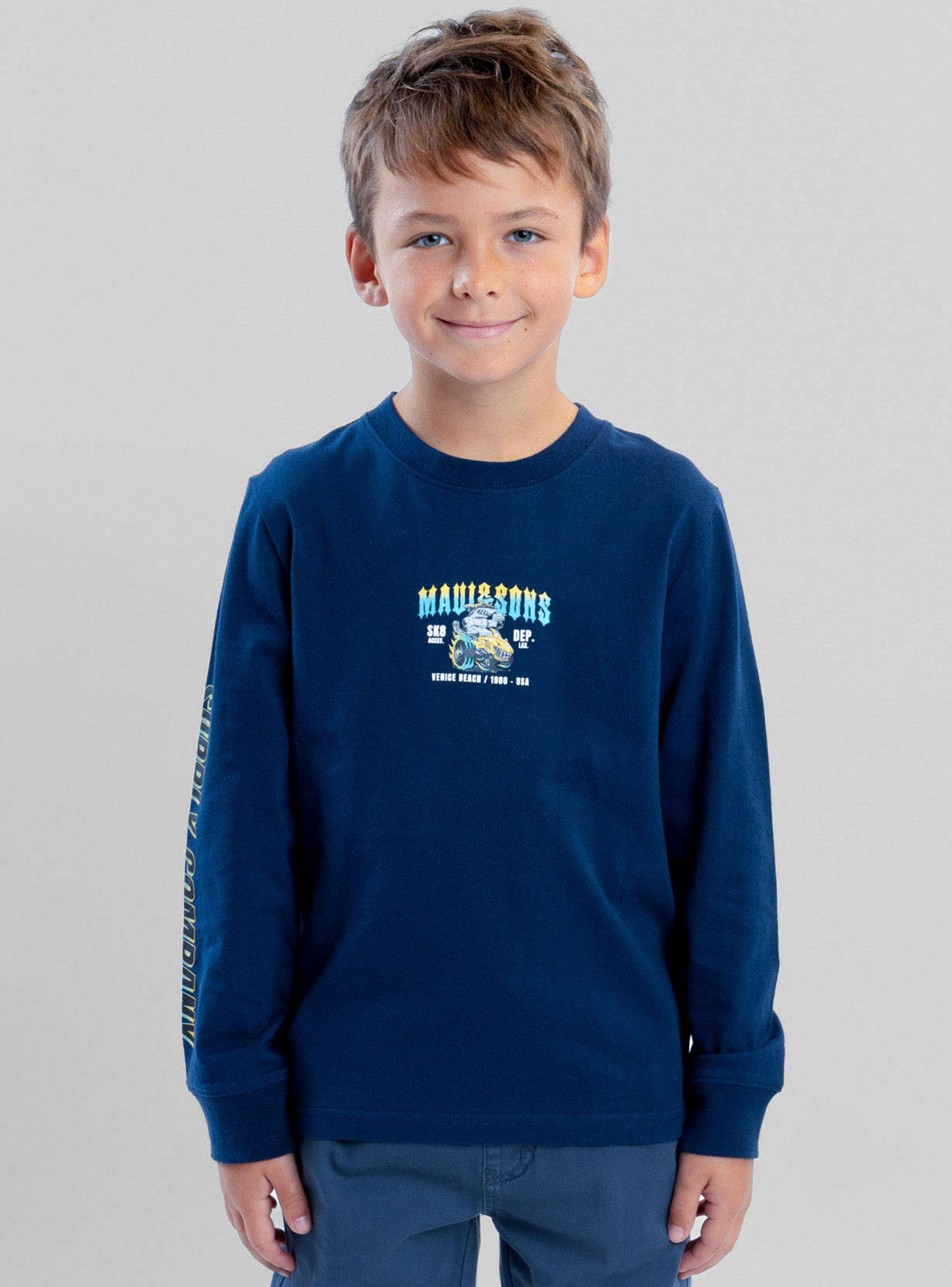 Polera Manga Larga Car Shark Navy-0