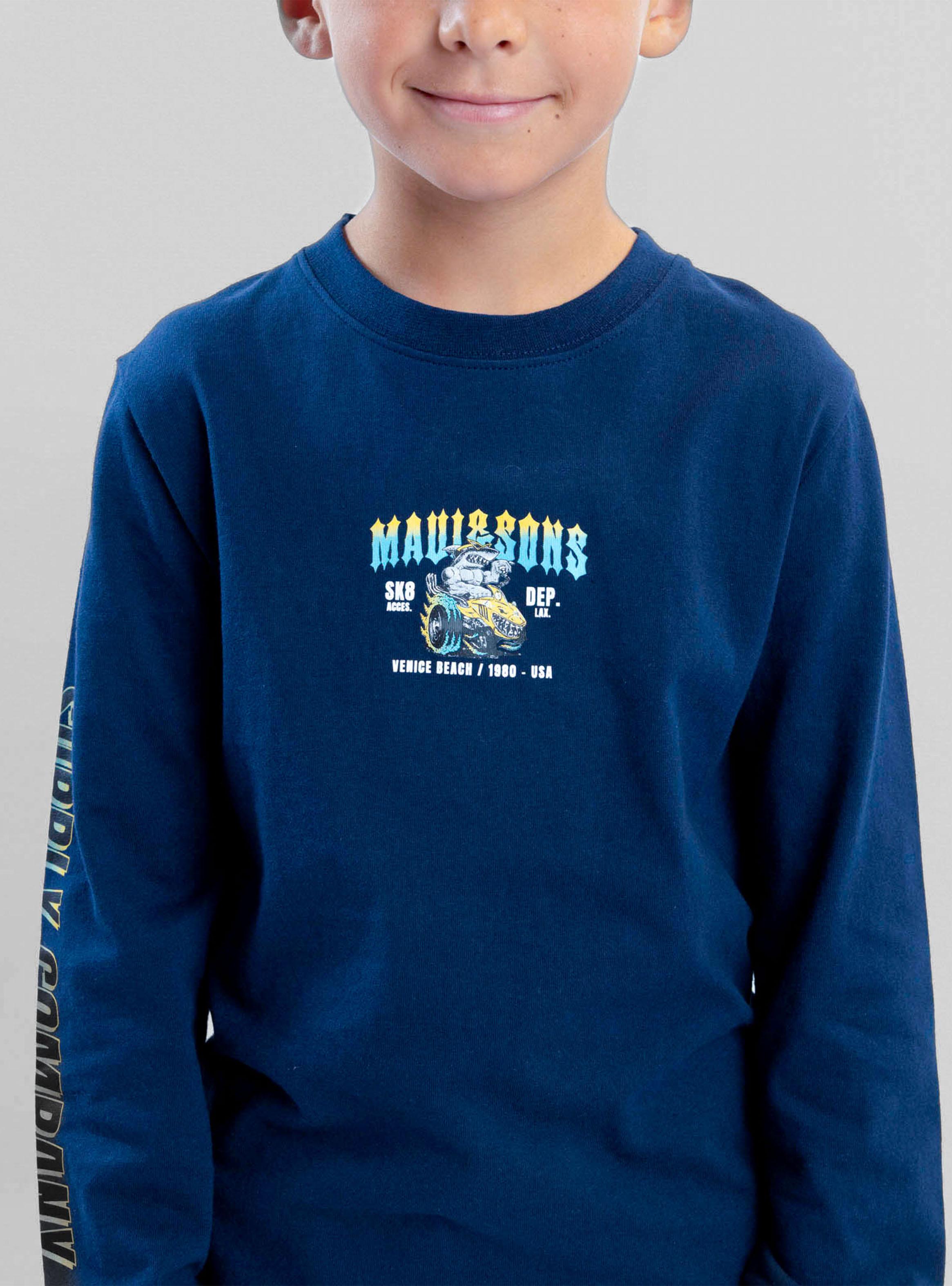 Polera Manga Larga Car Shark Navy-4