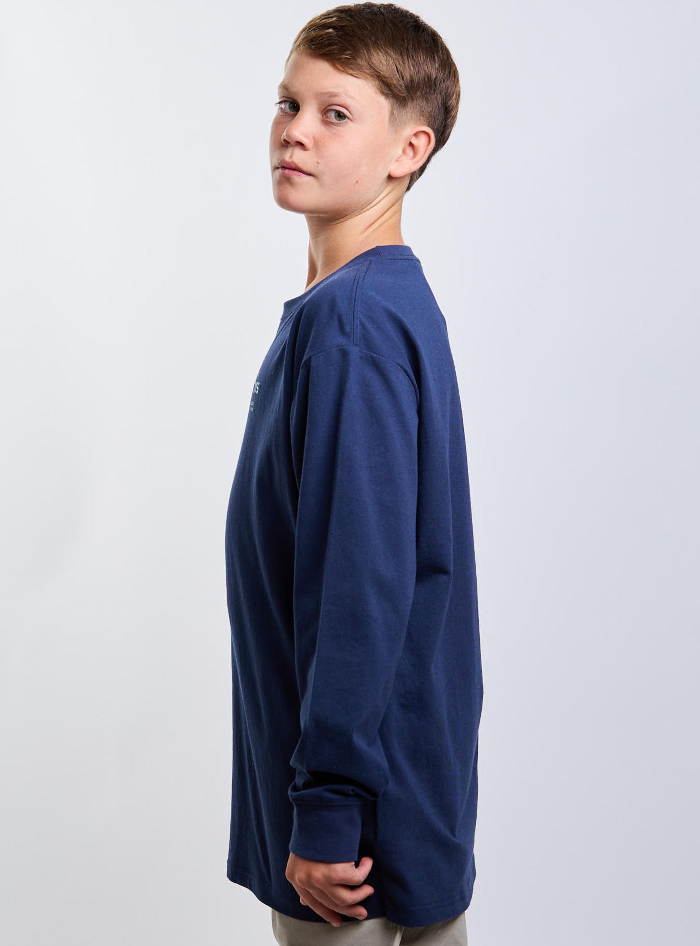Polera Manga Larga Liso Navy-2