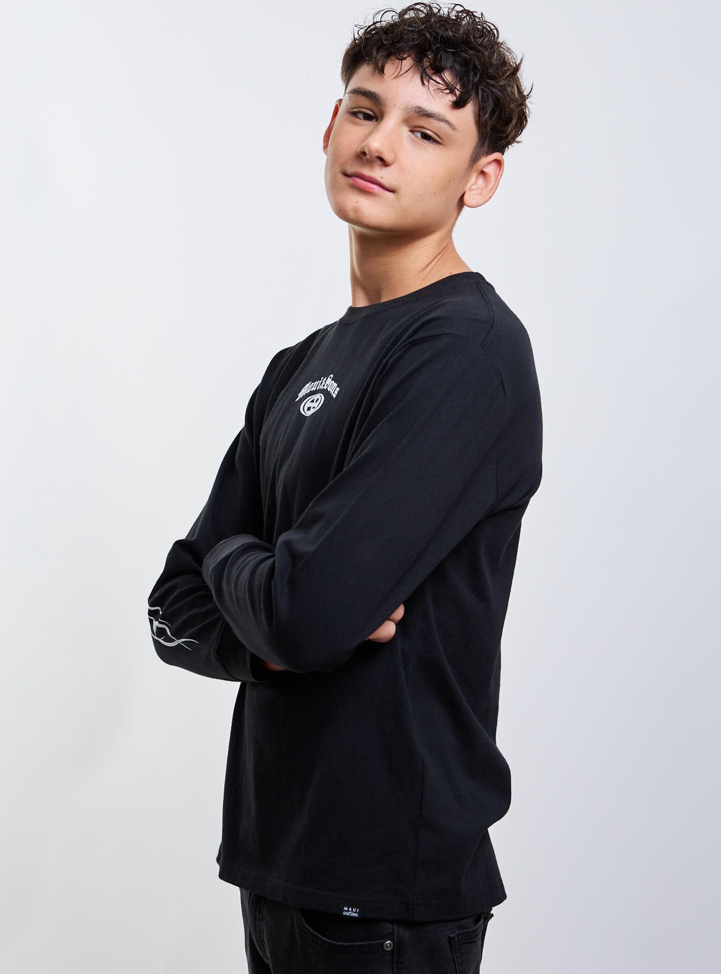 Polera Manga Larga Liso Black-3