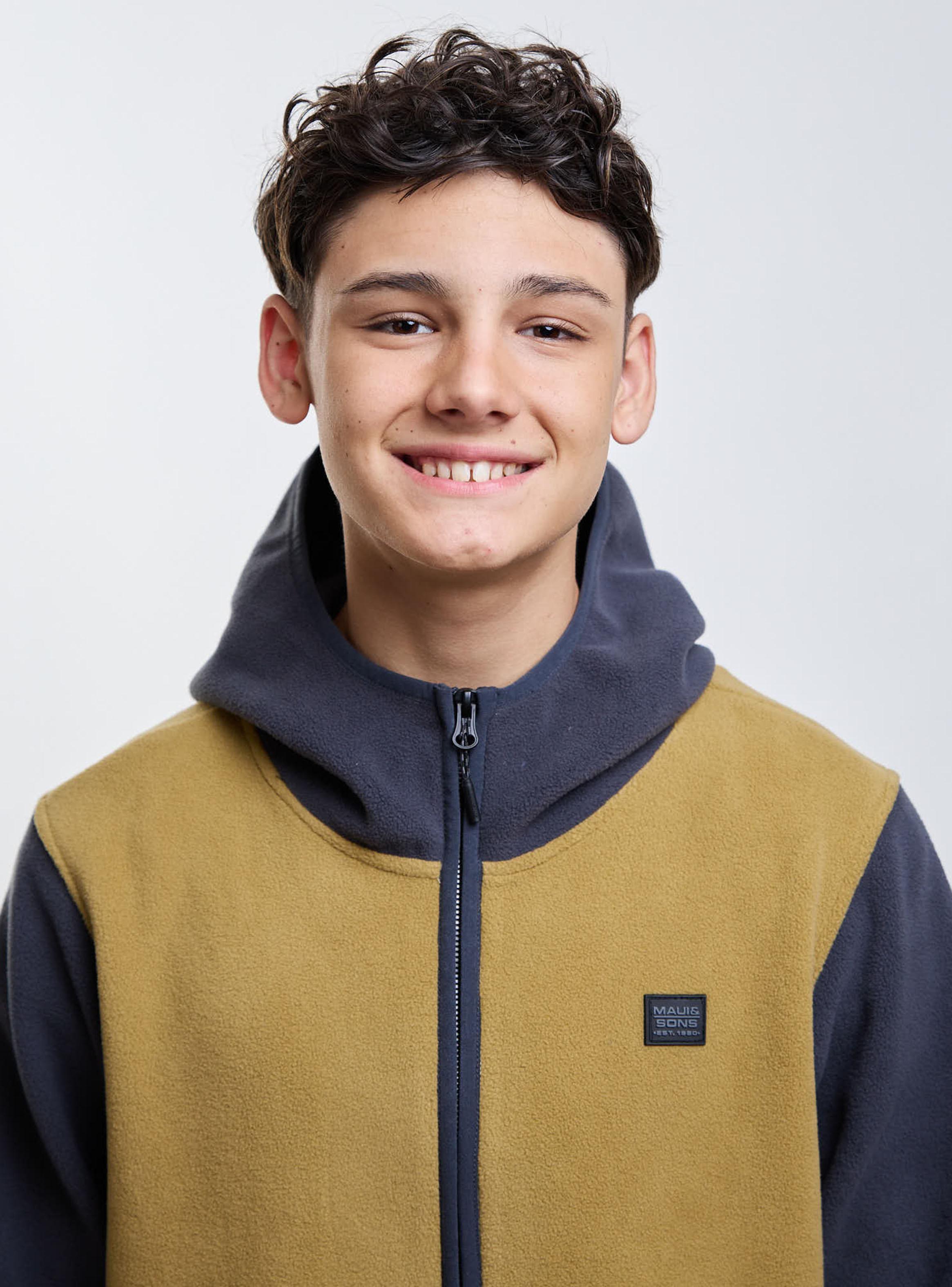 Polerón Micropolar con Capucha Khaki-3