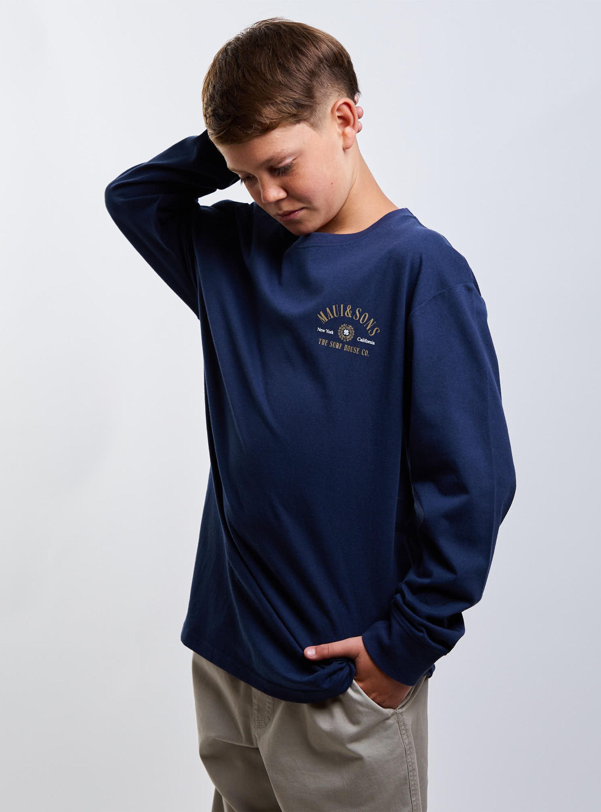 Polera Estampado Espalda Navy-2