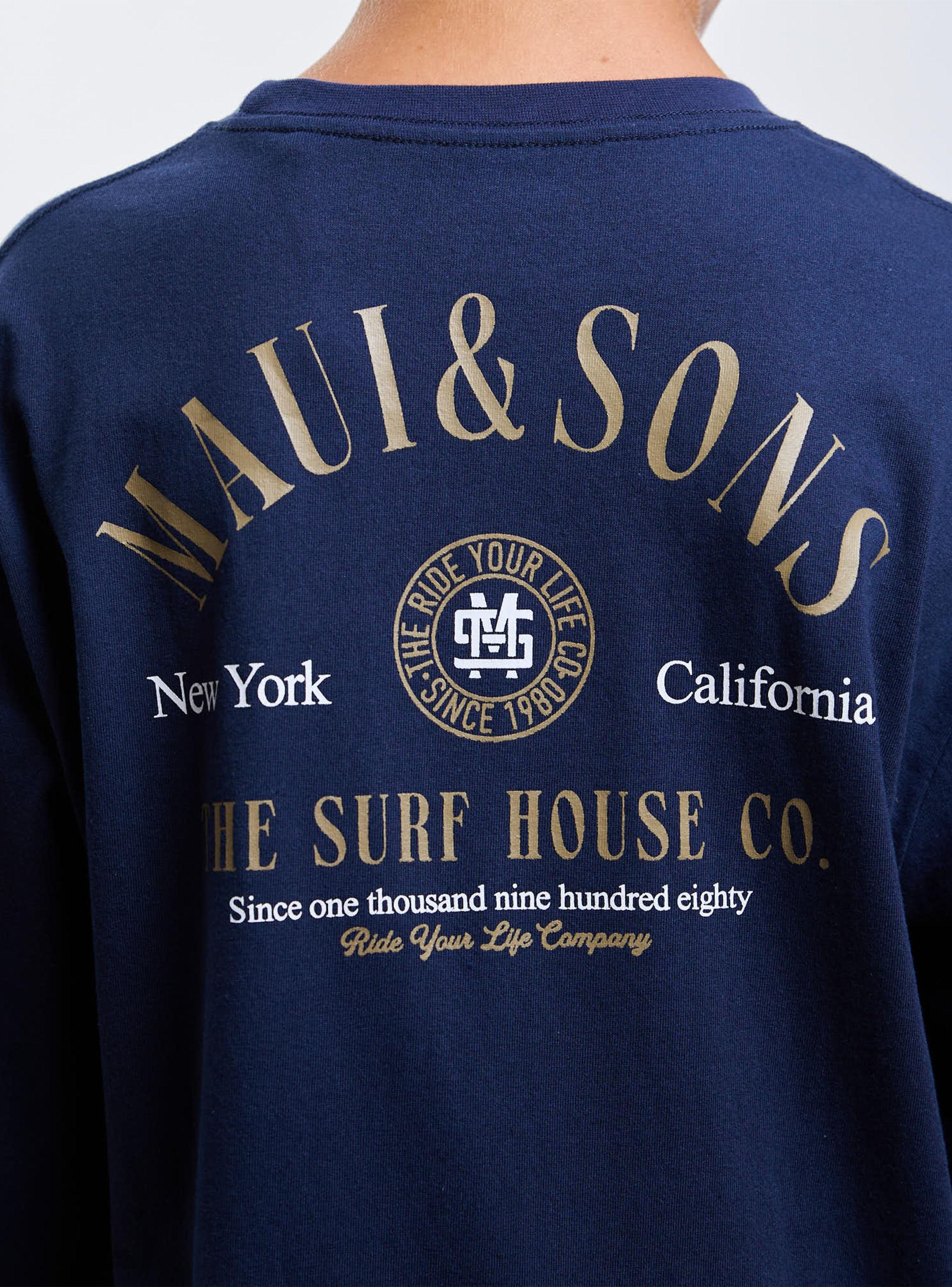 Polera Estampado Espalda Navy-4