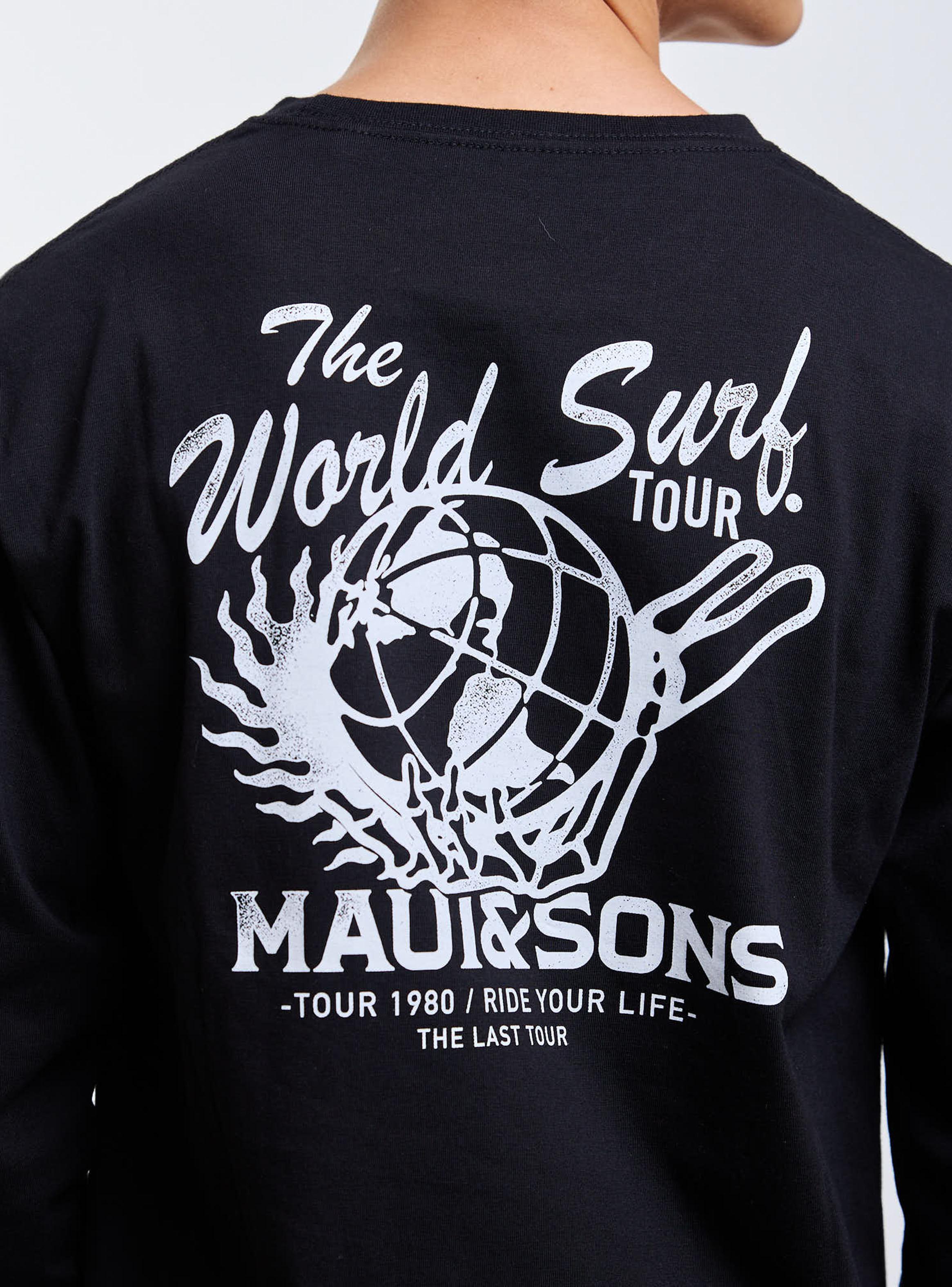 Polera Estampado Espalda World Surf Black-5