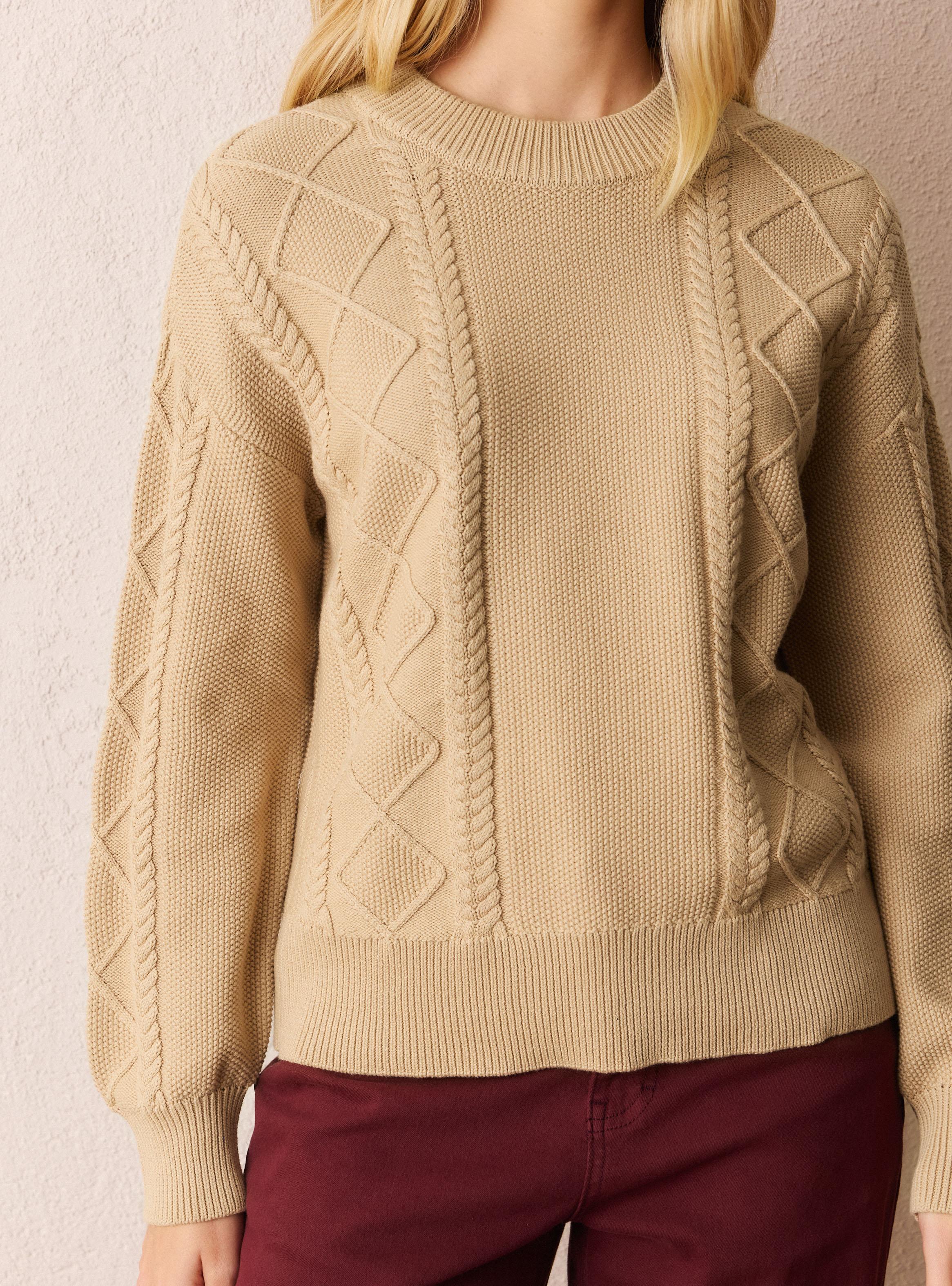 Sweater de Algodón con Diseño Rombos-3