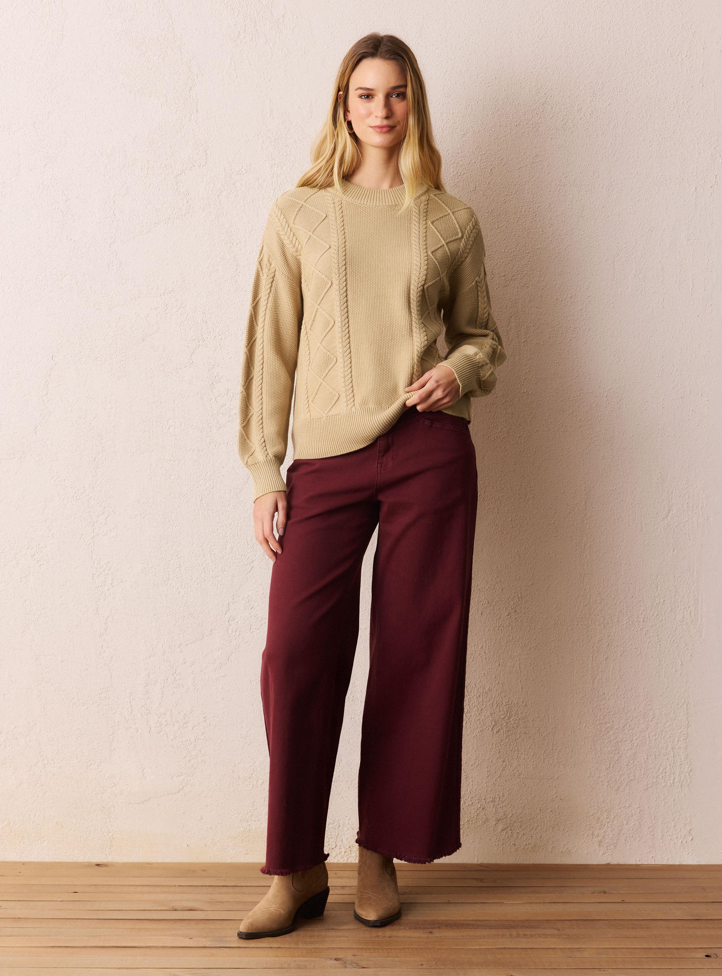 Sweater de Algodón con Diseño Rombos-4