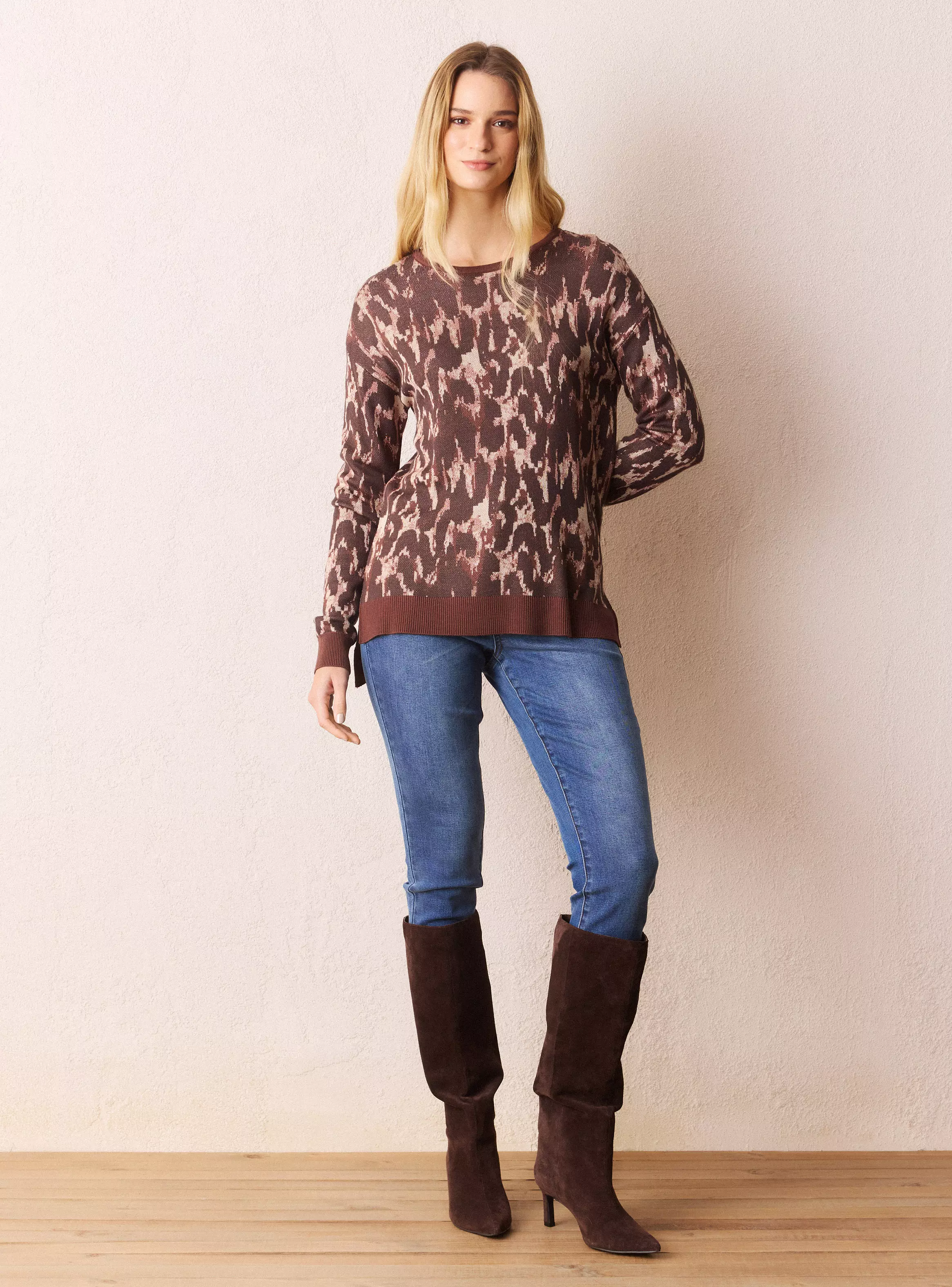 Sweater Diseño Jackquard con Hilo Metalizado-4