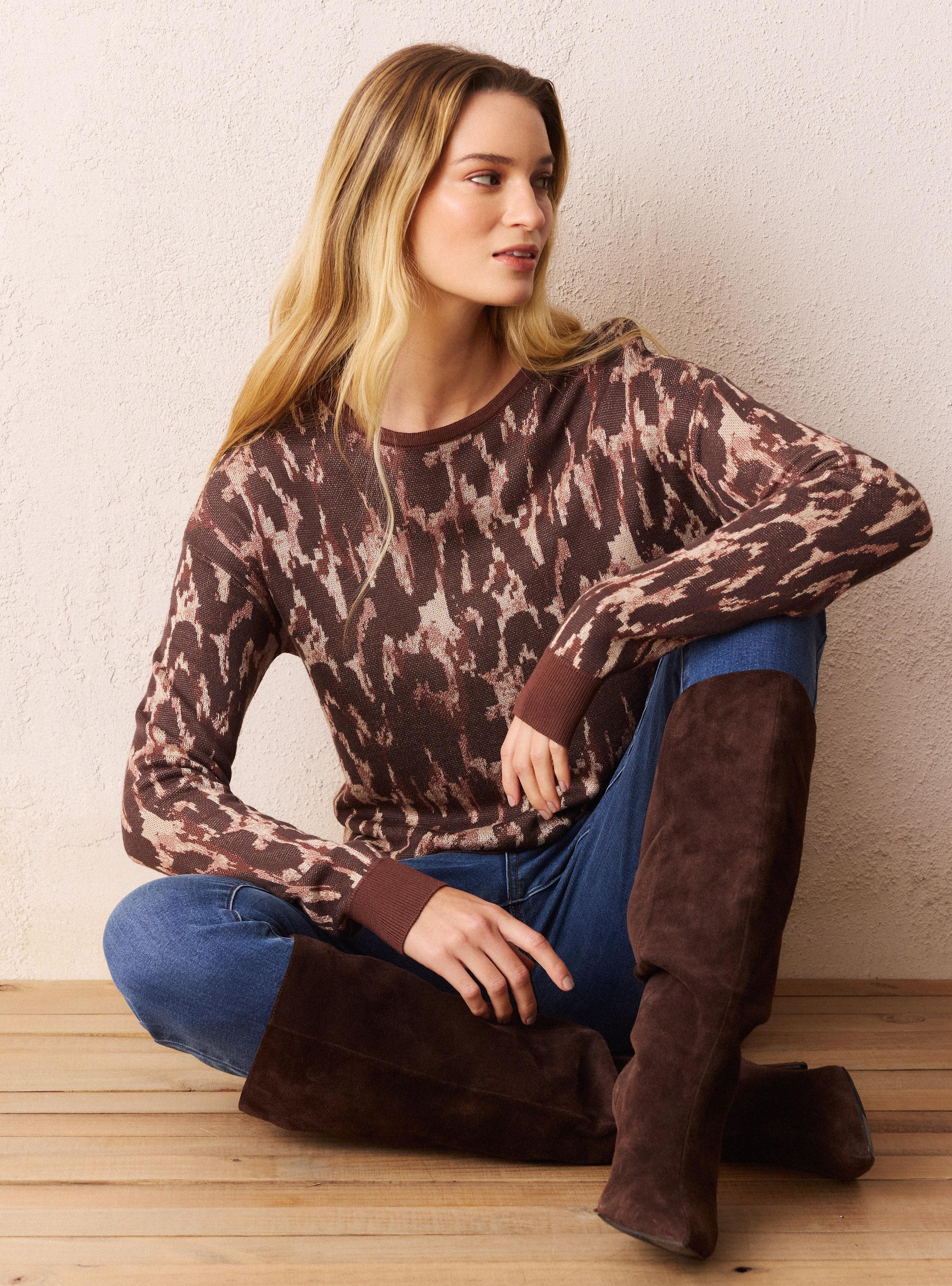 Sweater Diseño Jackquard con Hilo Metalizado-2