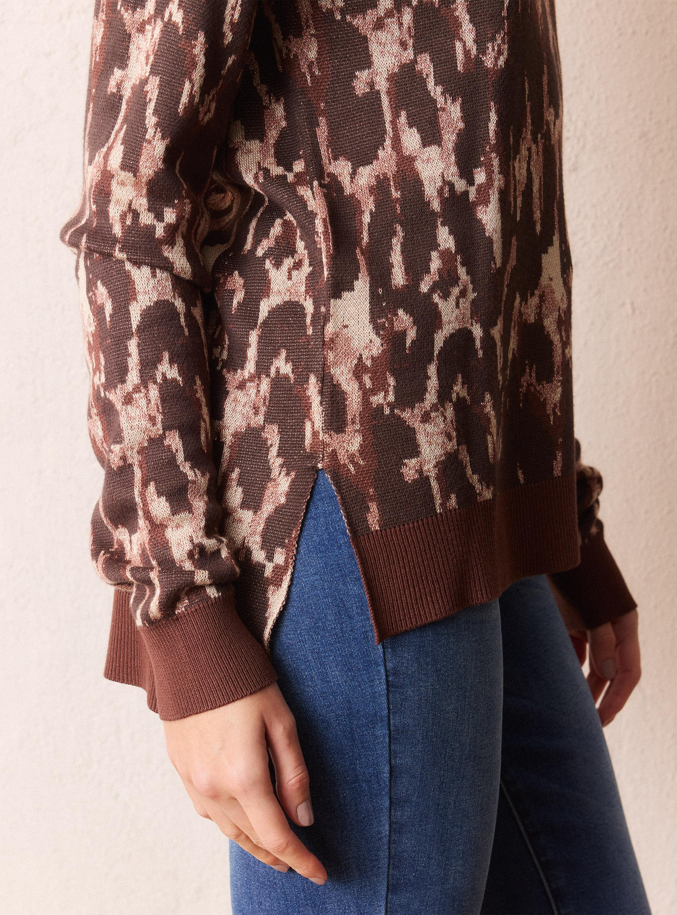 Sweater Diseño Jackquard con Hilo Metalizado-3