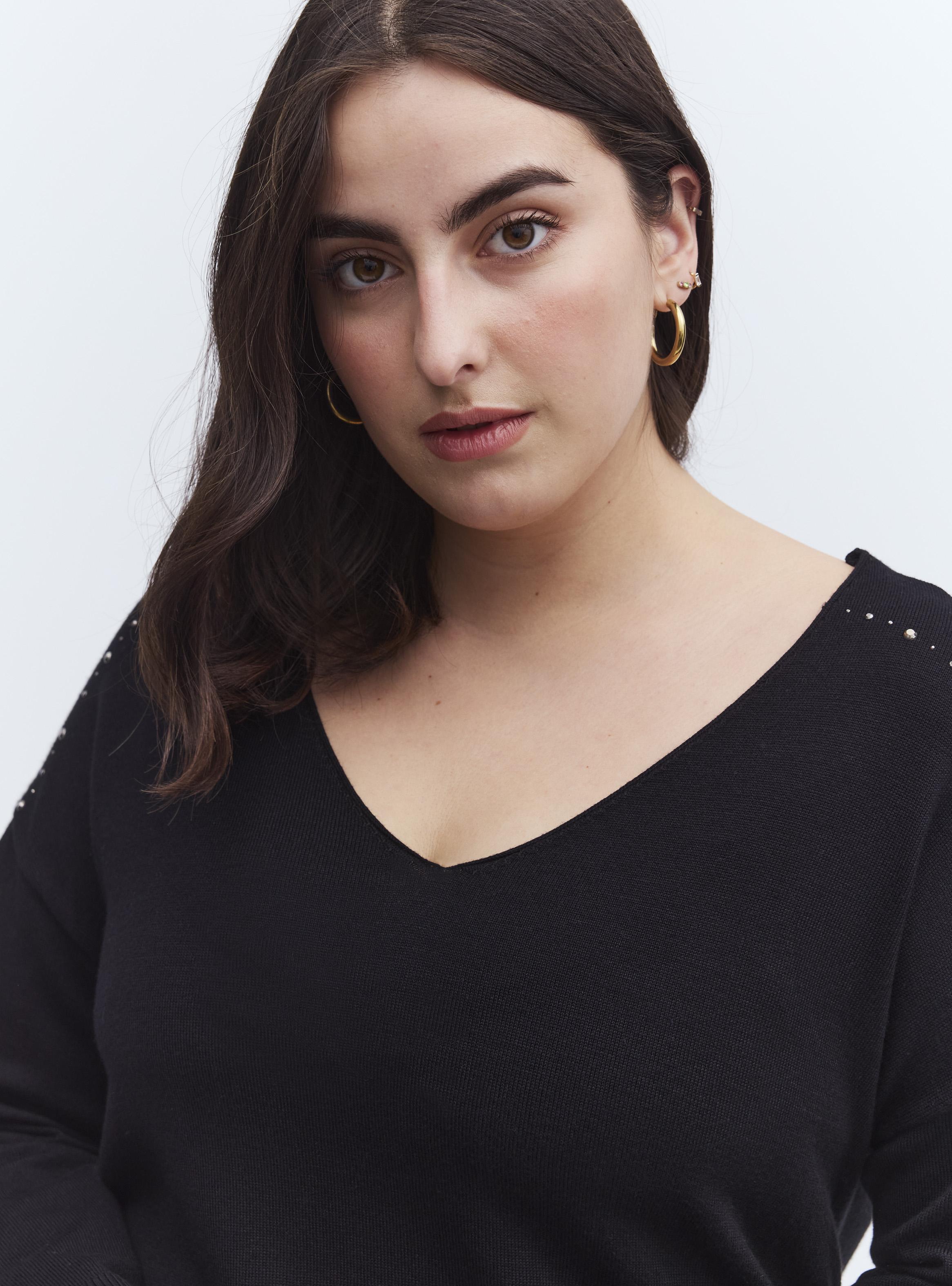 Sweater con Aplicación de Strass-2