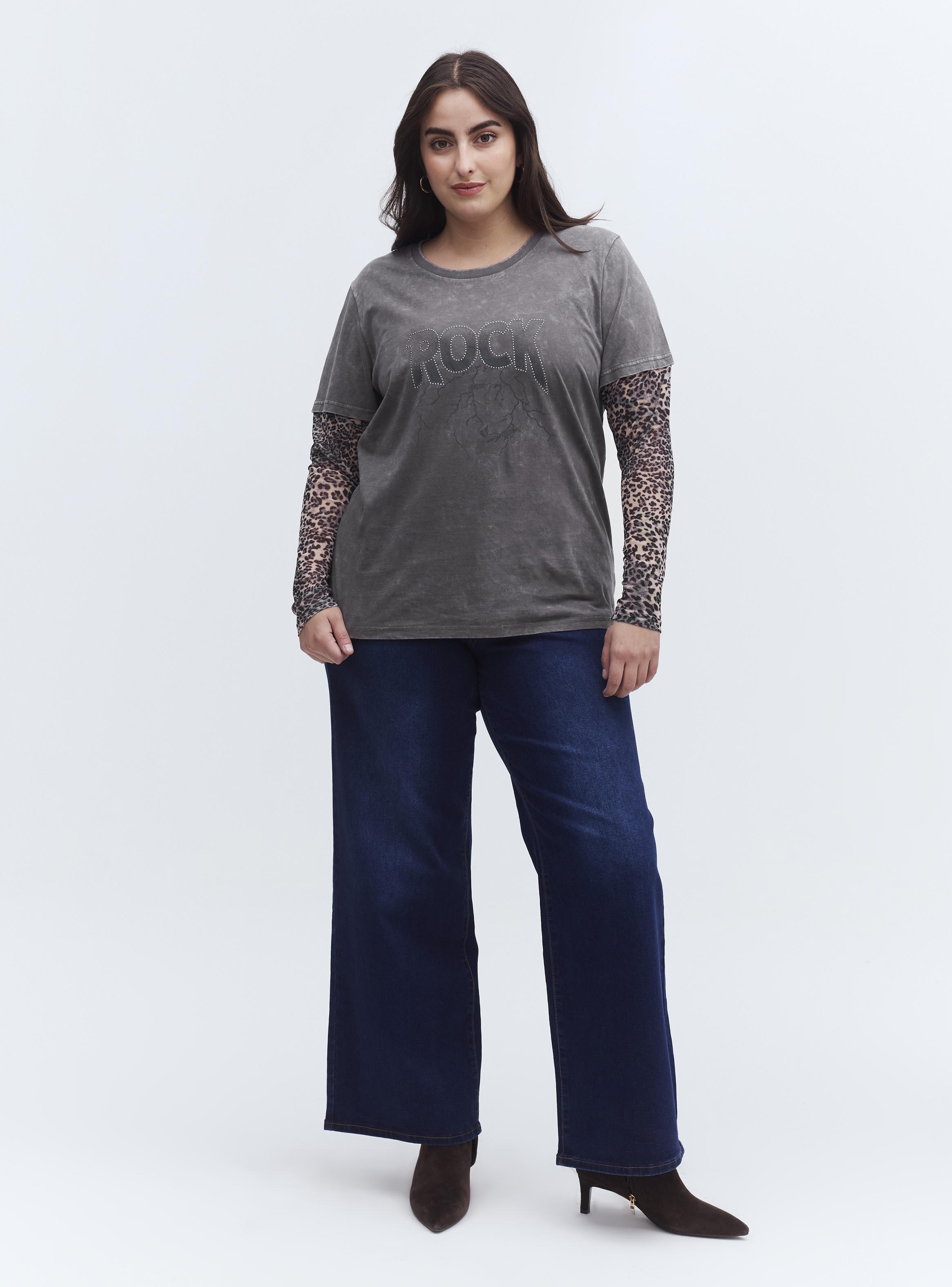Polera Efecto Doble Manga Malla-4