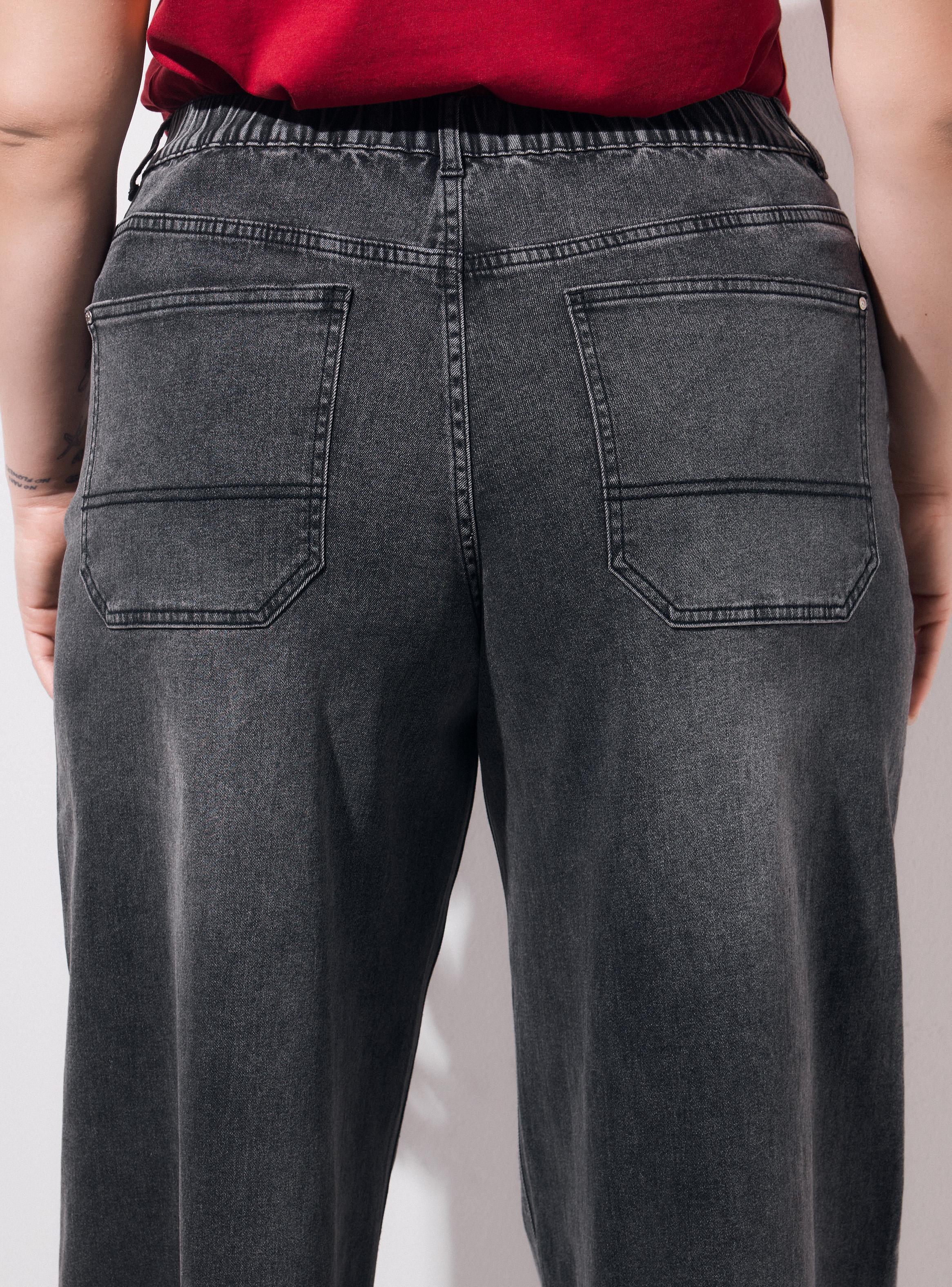 Jeans Baggy con Cintura Elasticada-3