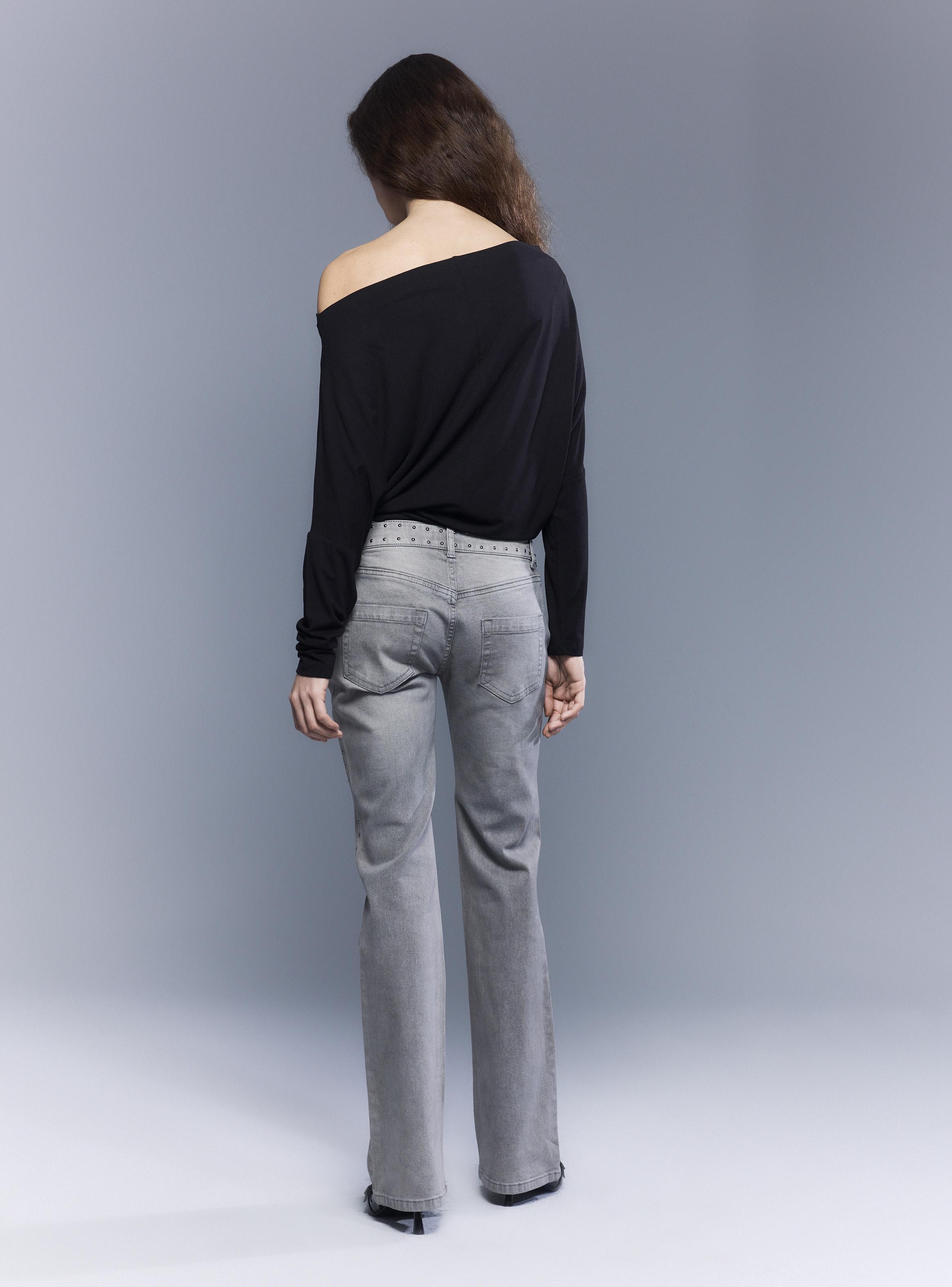 Polera Off Shoulder Manga Larga Cuello Bardot Básica-5