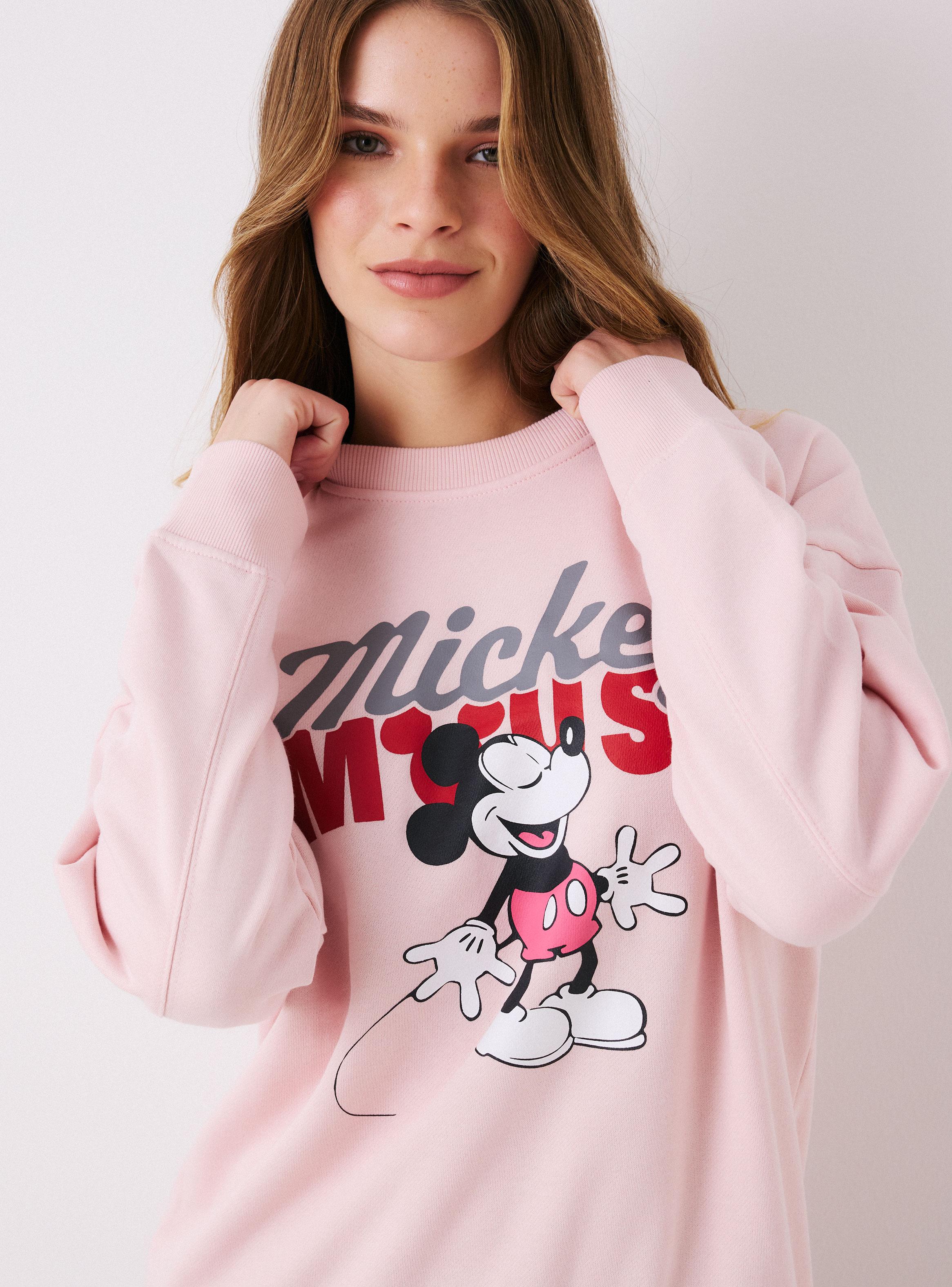 Polerón Estampado Mickey Mouse Oversize Cuello Redondo-2