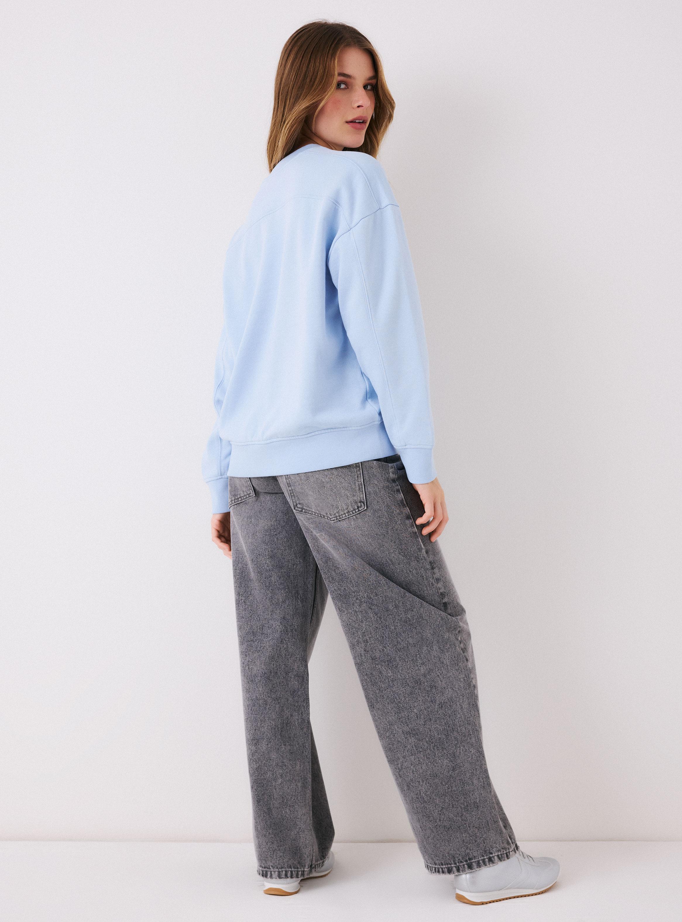 Polerón Estampado Stitch Oversize Cuello Redondo-5