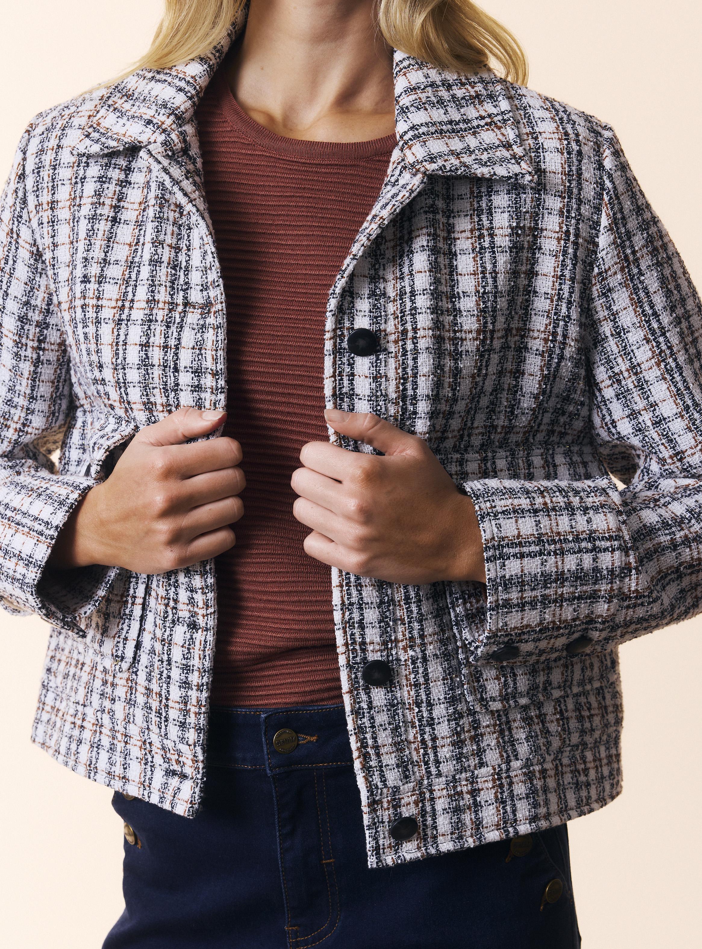 Chaqueta de Tweed con Hilo Metalizado-3