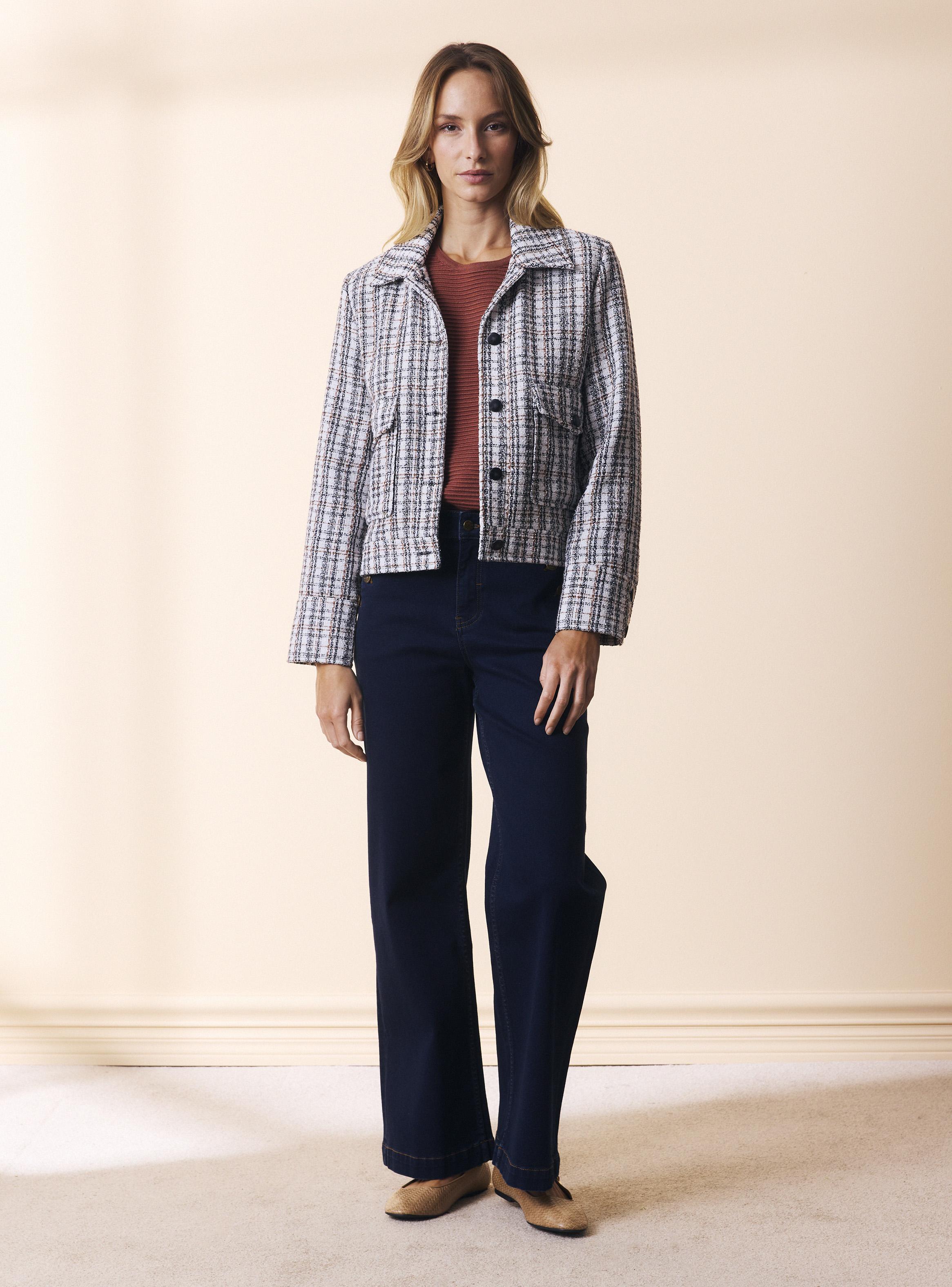 Chaqueta de Tweed con Hilo Metalizado-4