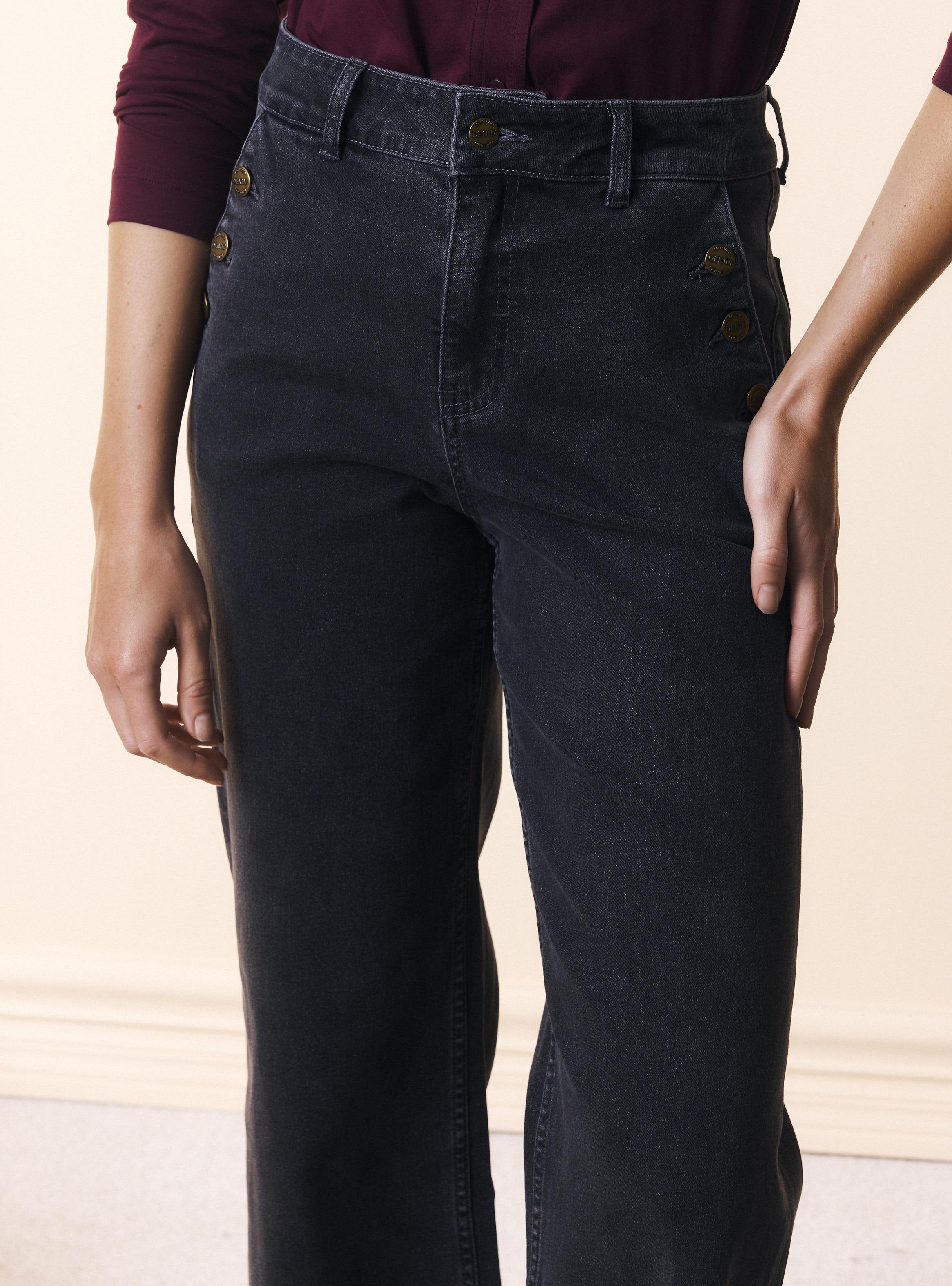 Jeans Recto con Botones Look Náutico-2