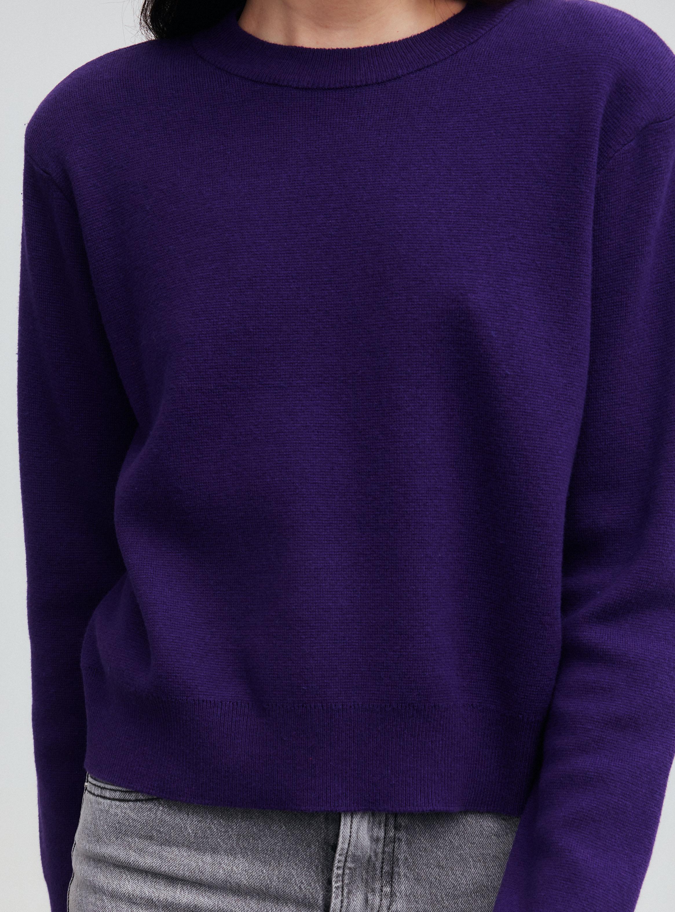 Sweater Cuello Redondo con Hombreras-3