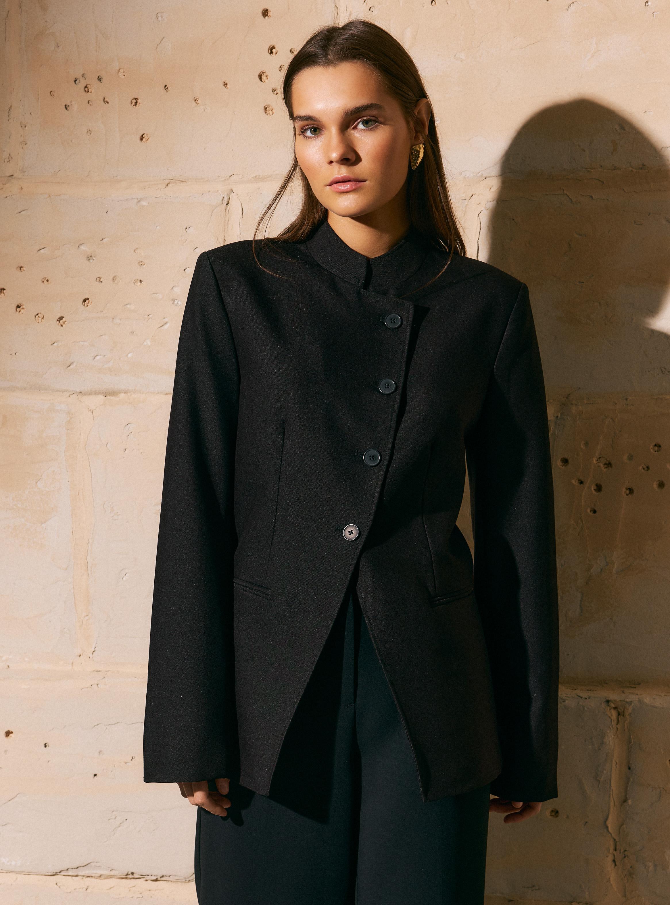 Blazer Cuello Alto Botones-0