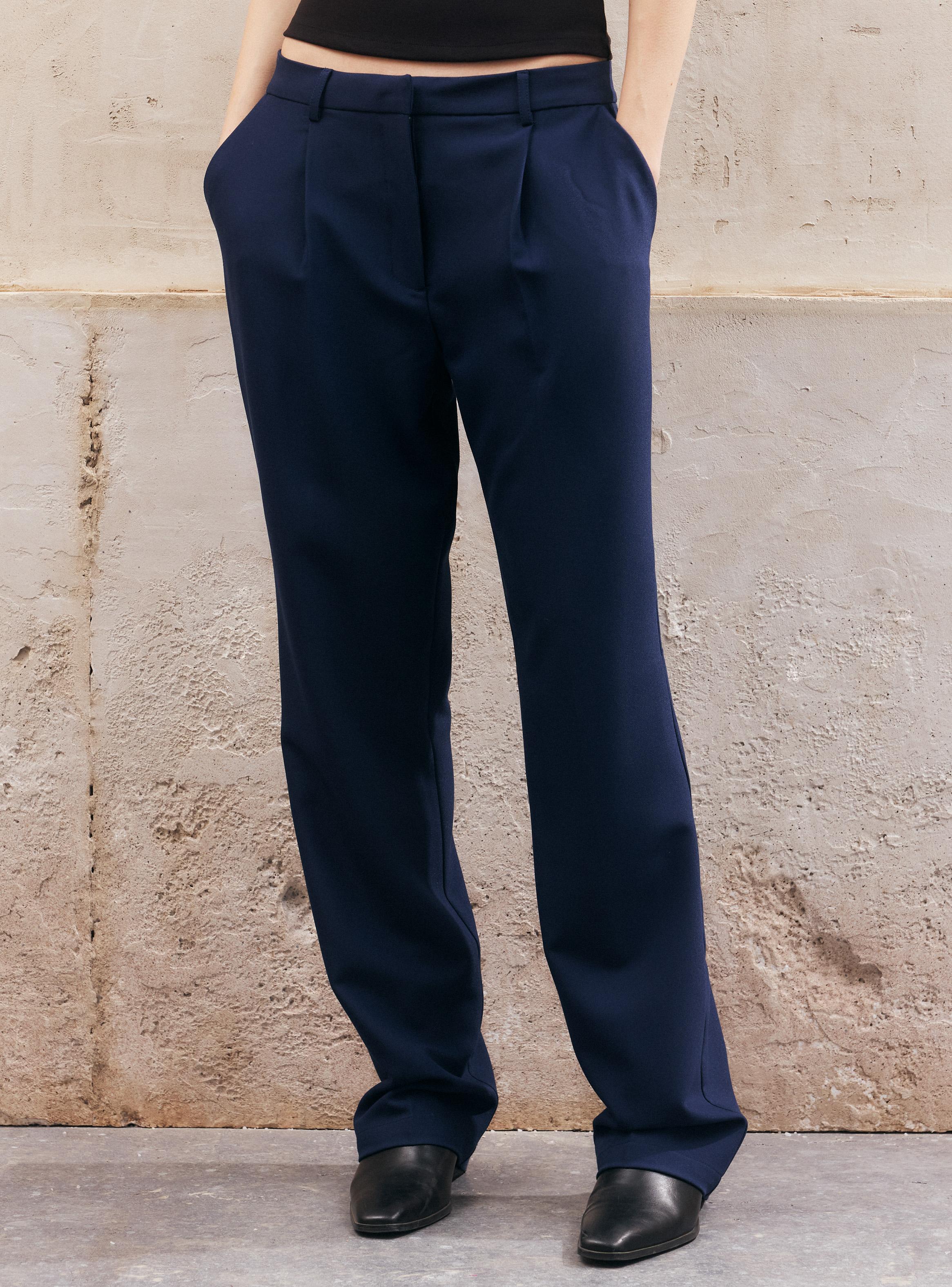 Pantalón Sastrero Recto con Pinzas-0