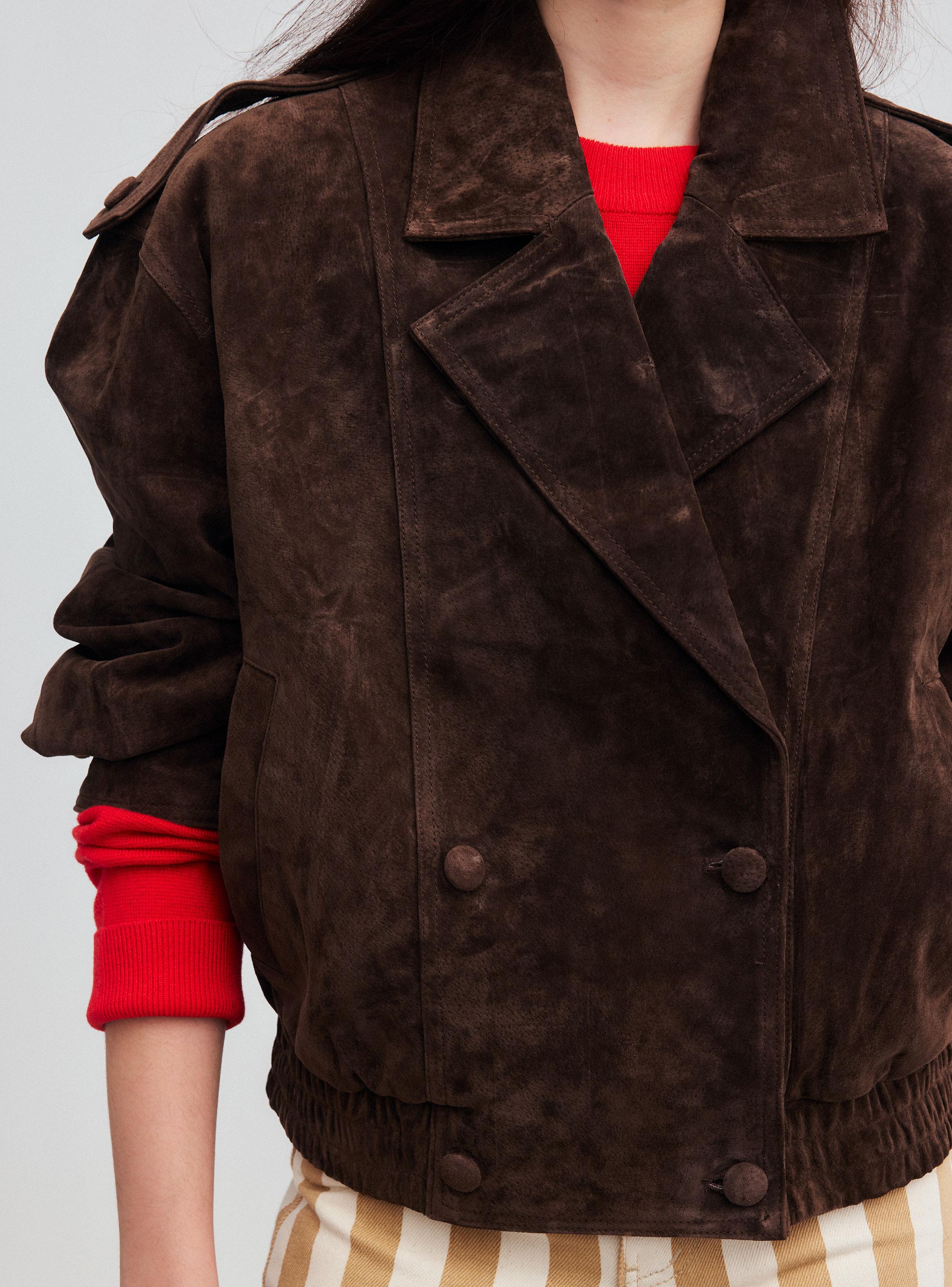 Chaqueta Tipo Bomber Cuero-3