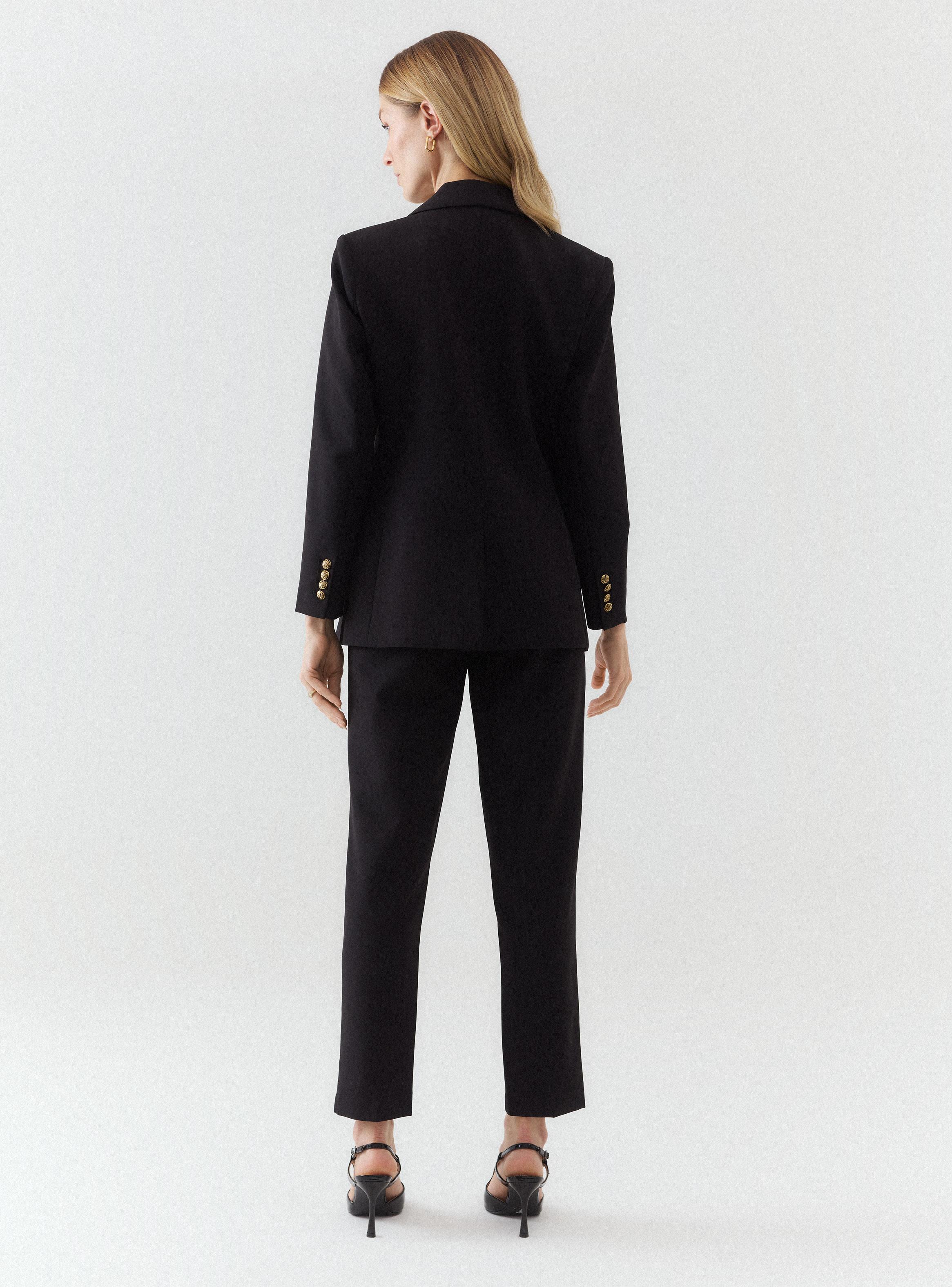 Blazer Sastrero Botones Metálicos Cruzado-5