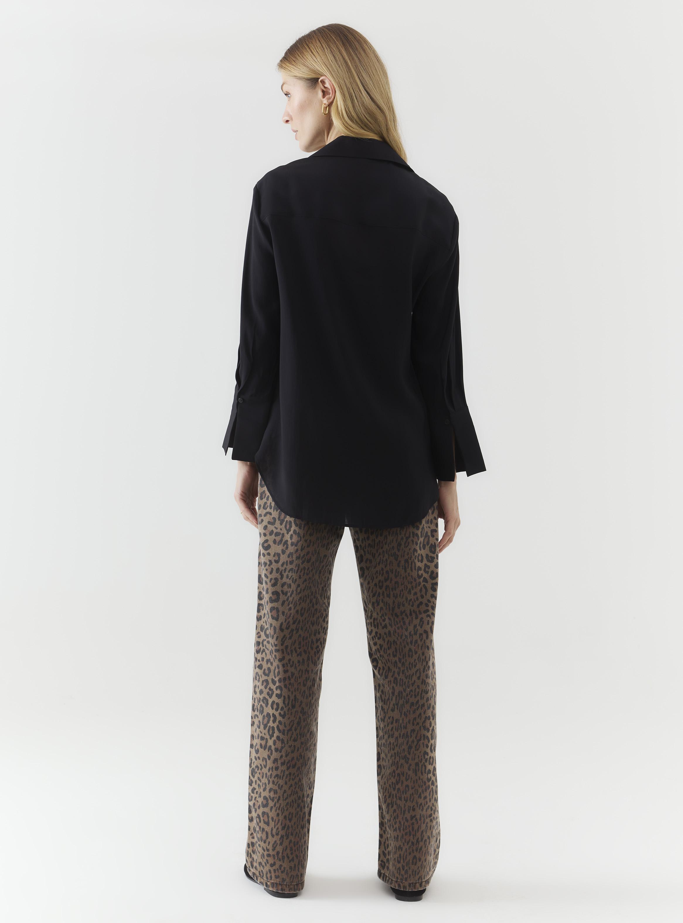 Blusa Cuello Camisero Escote V-5