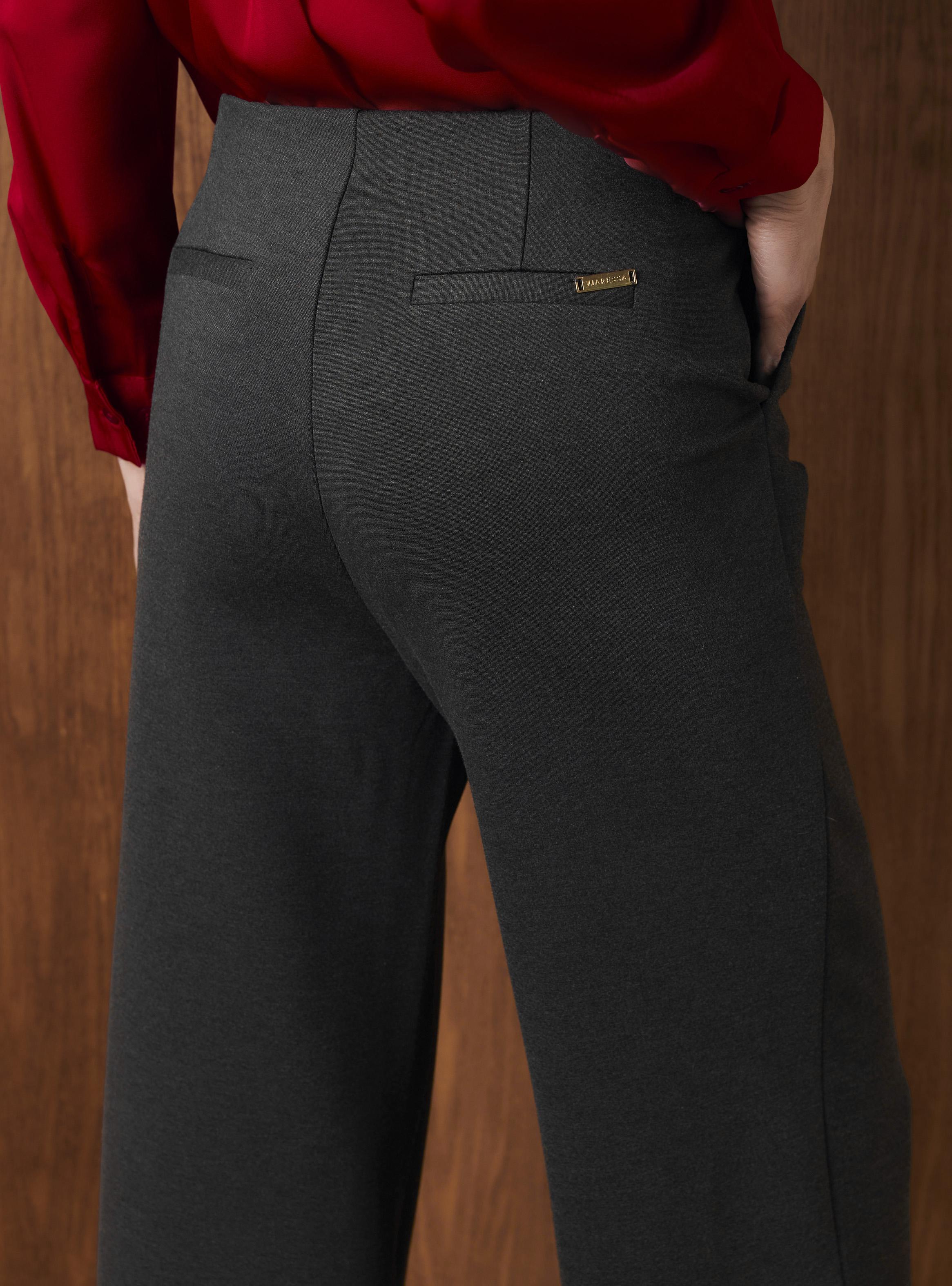 Pantalón Palazzo con Aplicación Metálica en la Cintura-3