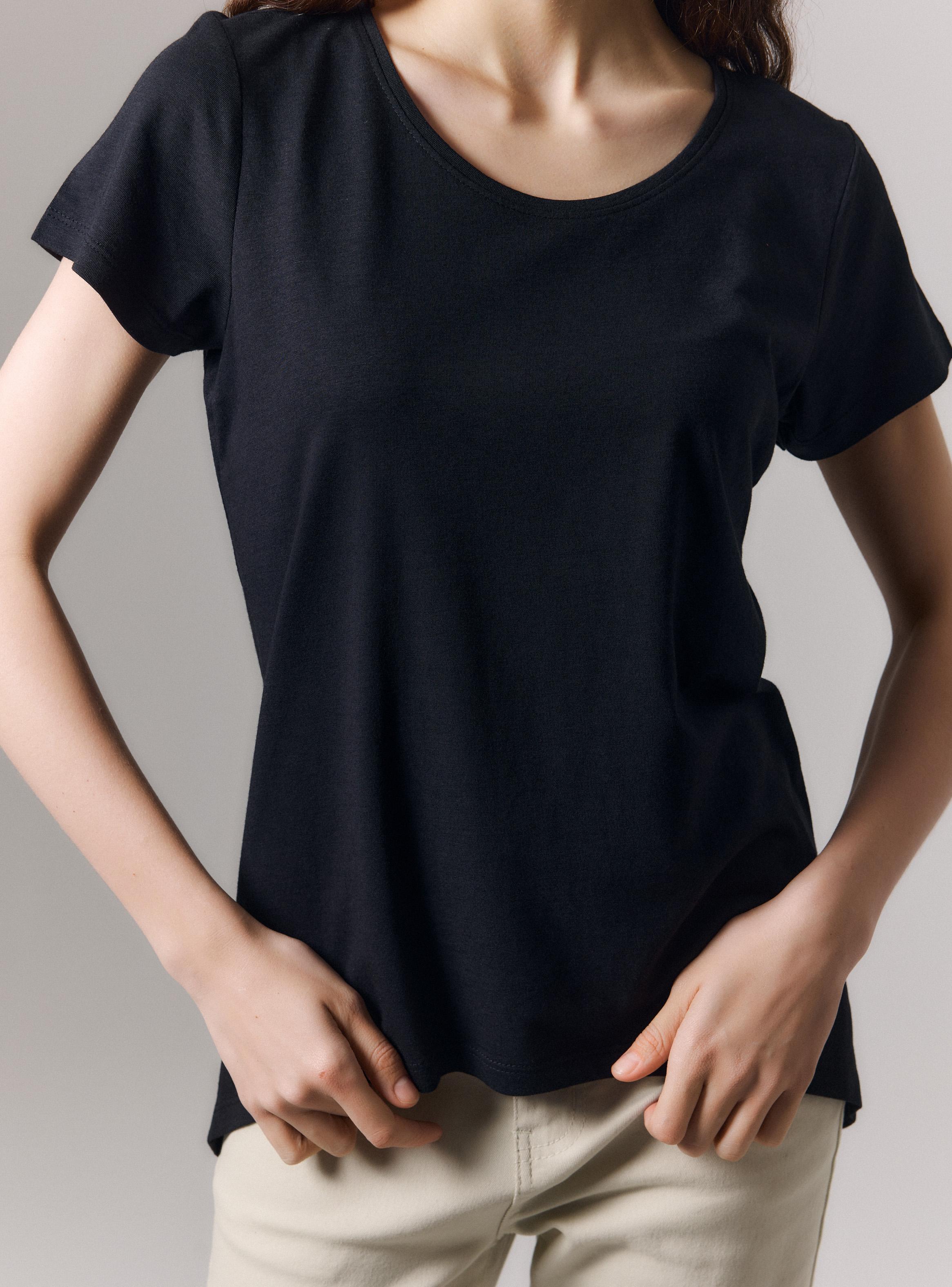 Polera Básica Lisa Manga Corta Cuello Redondo Regular-3