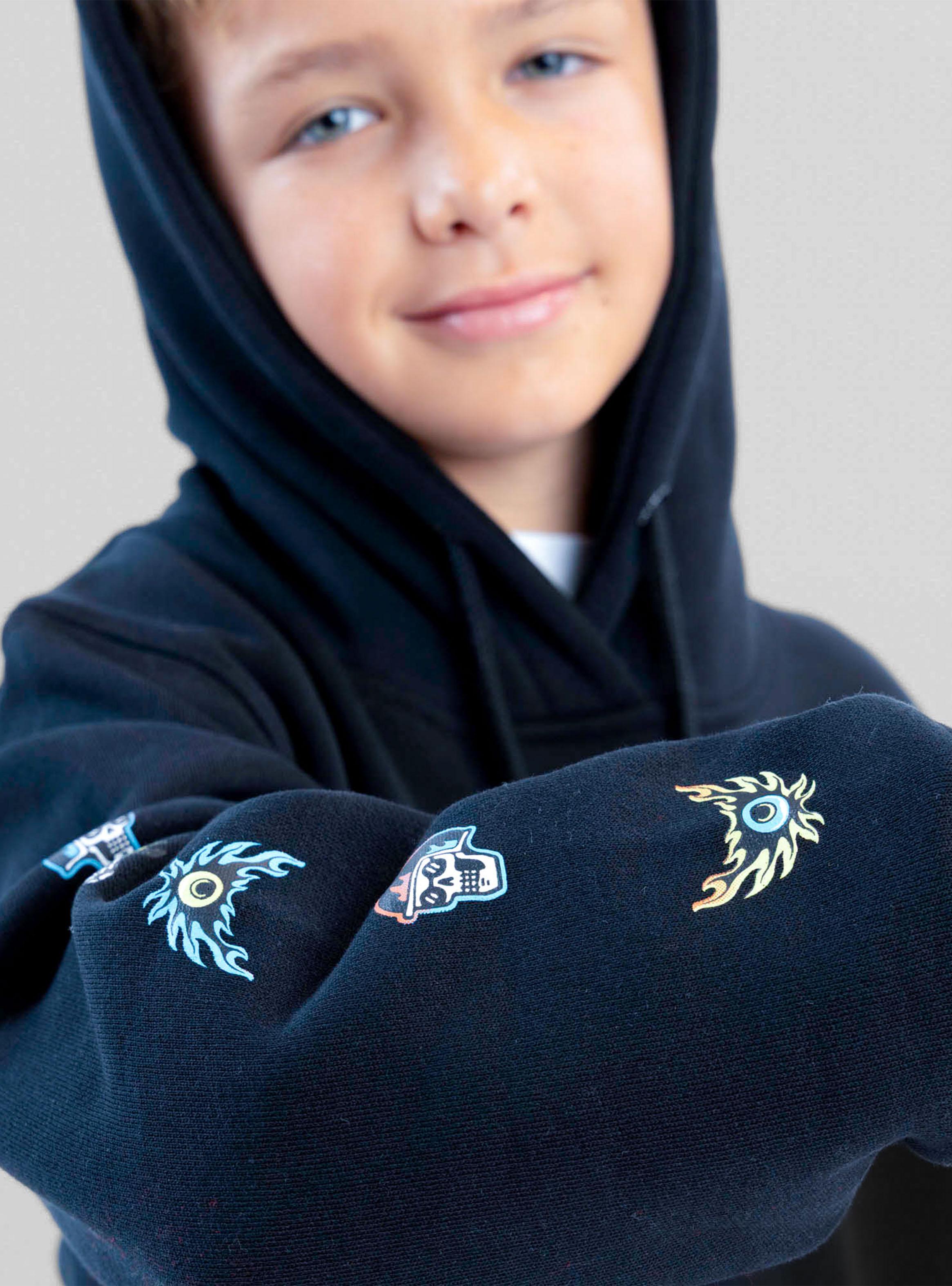 Polerón Canguro Estampado Flame Moto-3