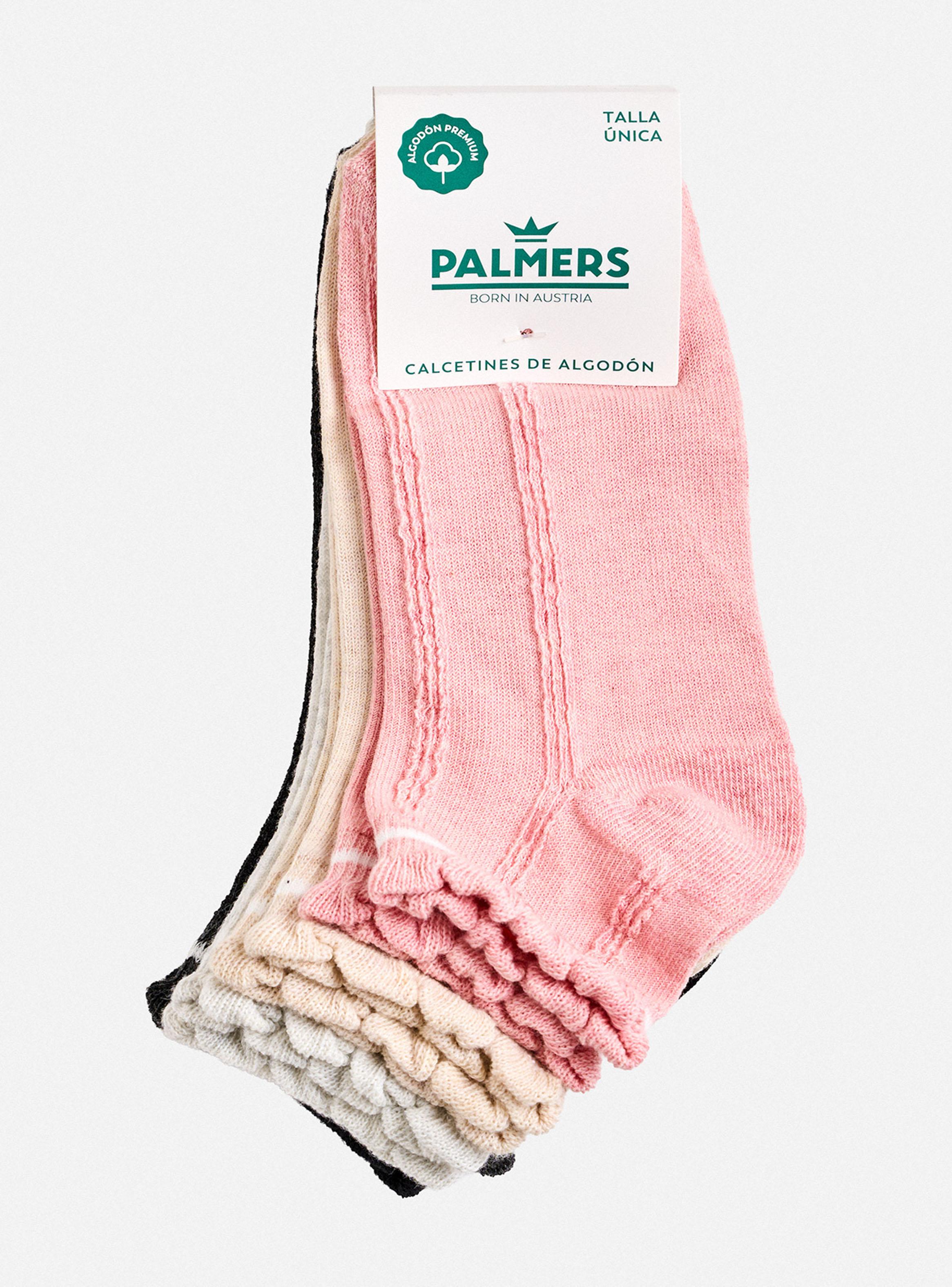 Pack 5 Calcetín Corto Franja Color Algodón-3