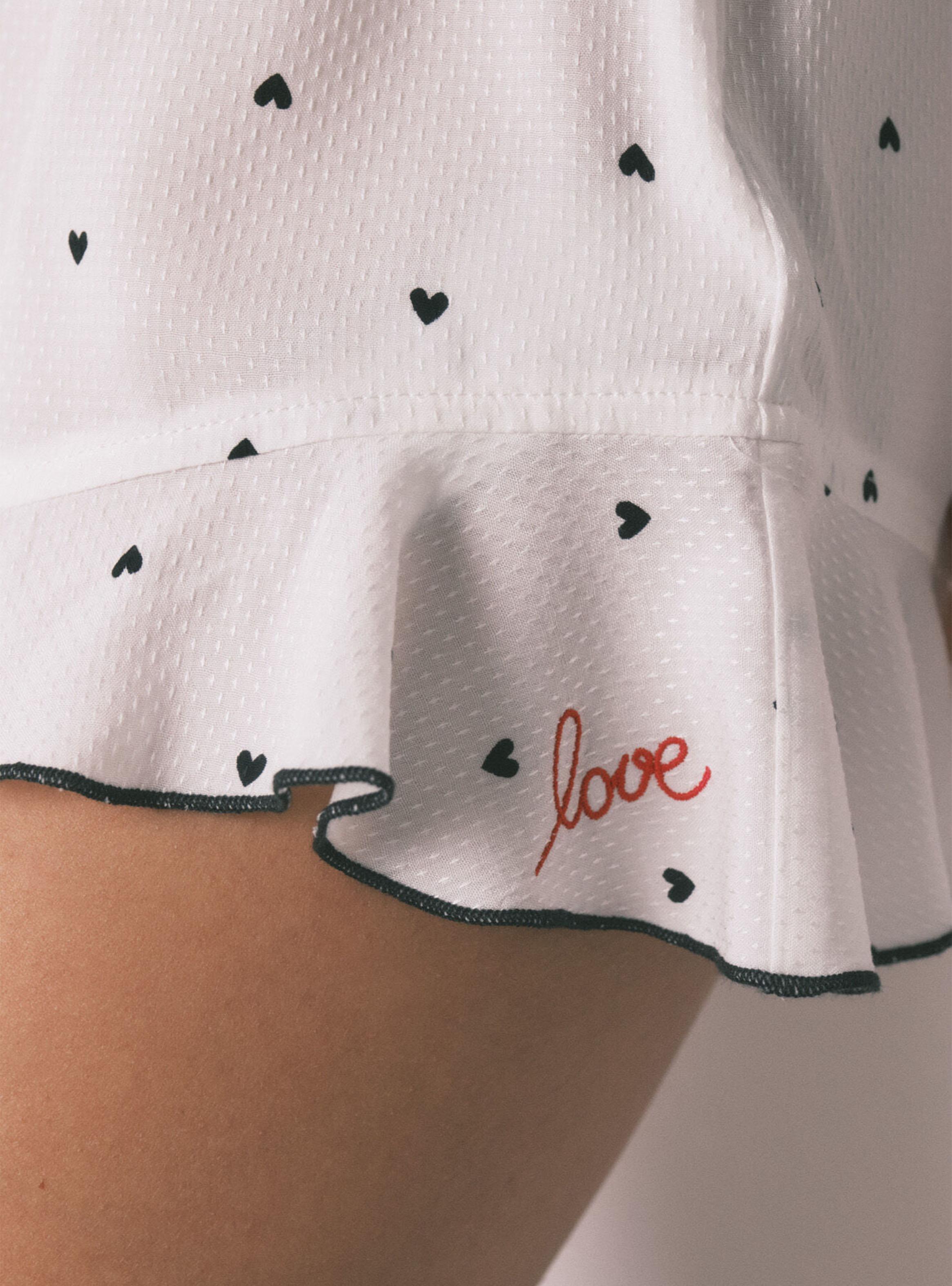 Pijama Corto Tirantes Estampado Corazones-4