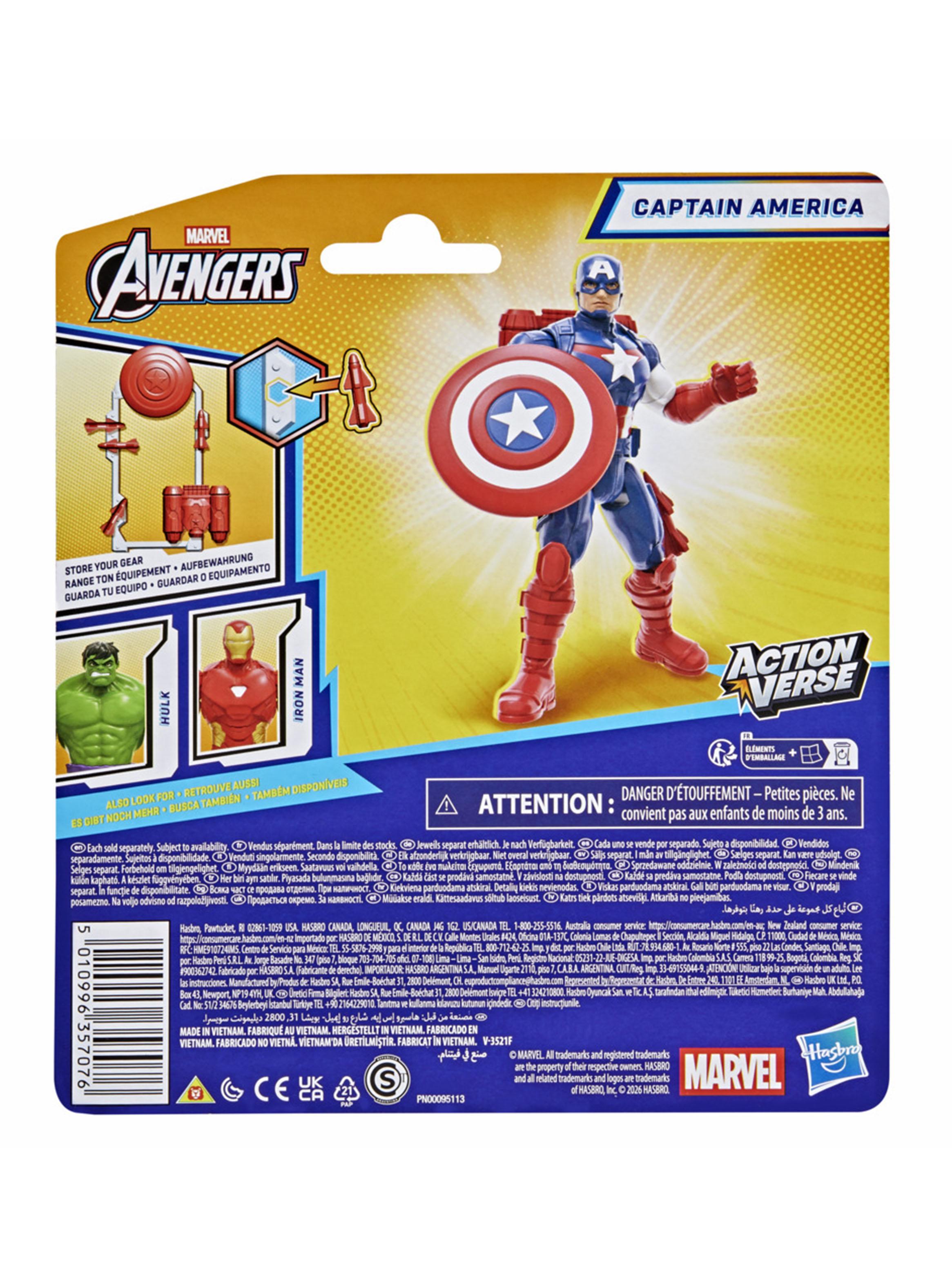 Figura de Acción Capitán América Avengers ActionVerse-5