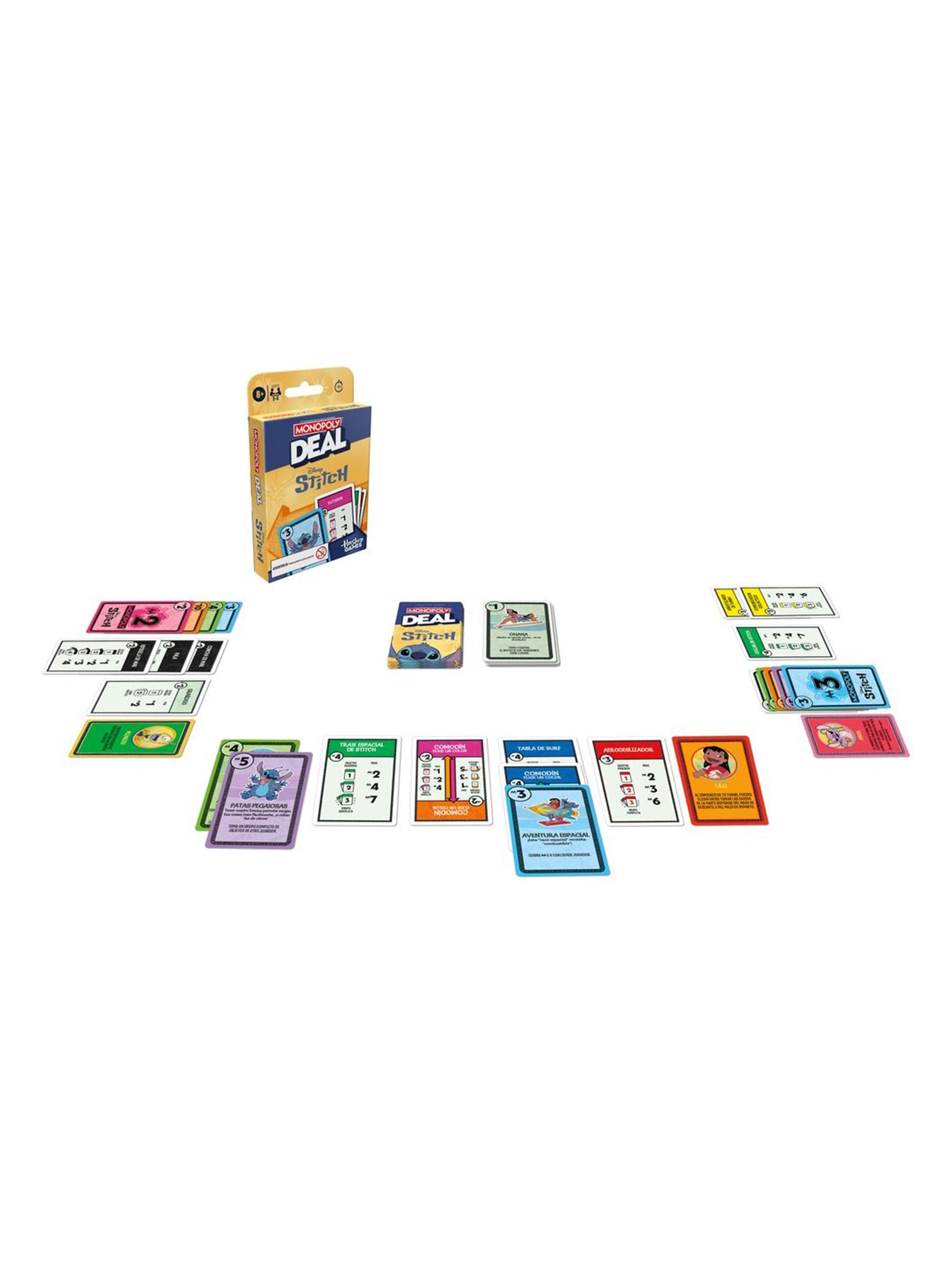 Juego de Mesa Monopoly Deal Edición Disney Stitch-3