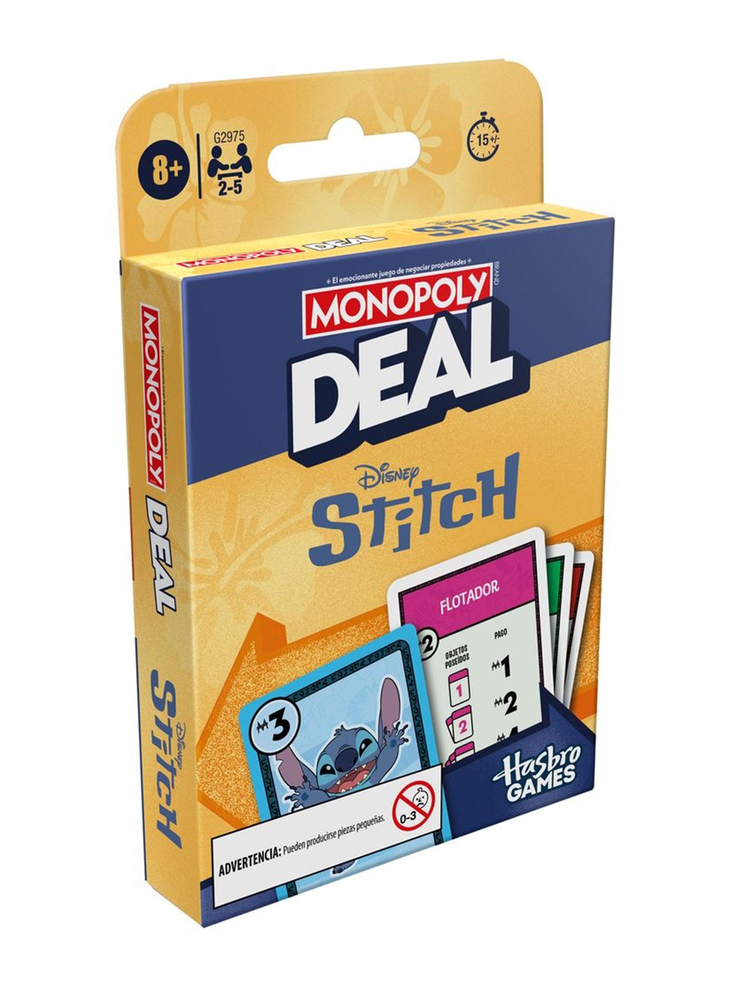 Juego de Mesa Monopoly Deal Edición Disney Stitch-2
