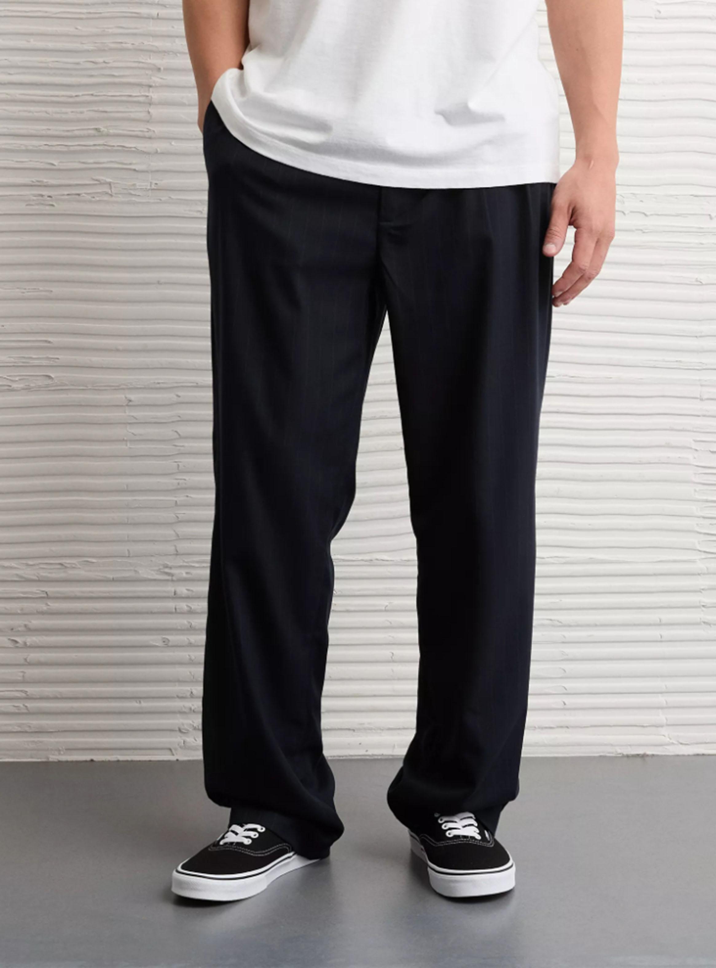 Pantalón con Pinzas Tiro Medio-0