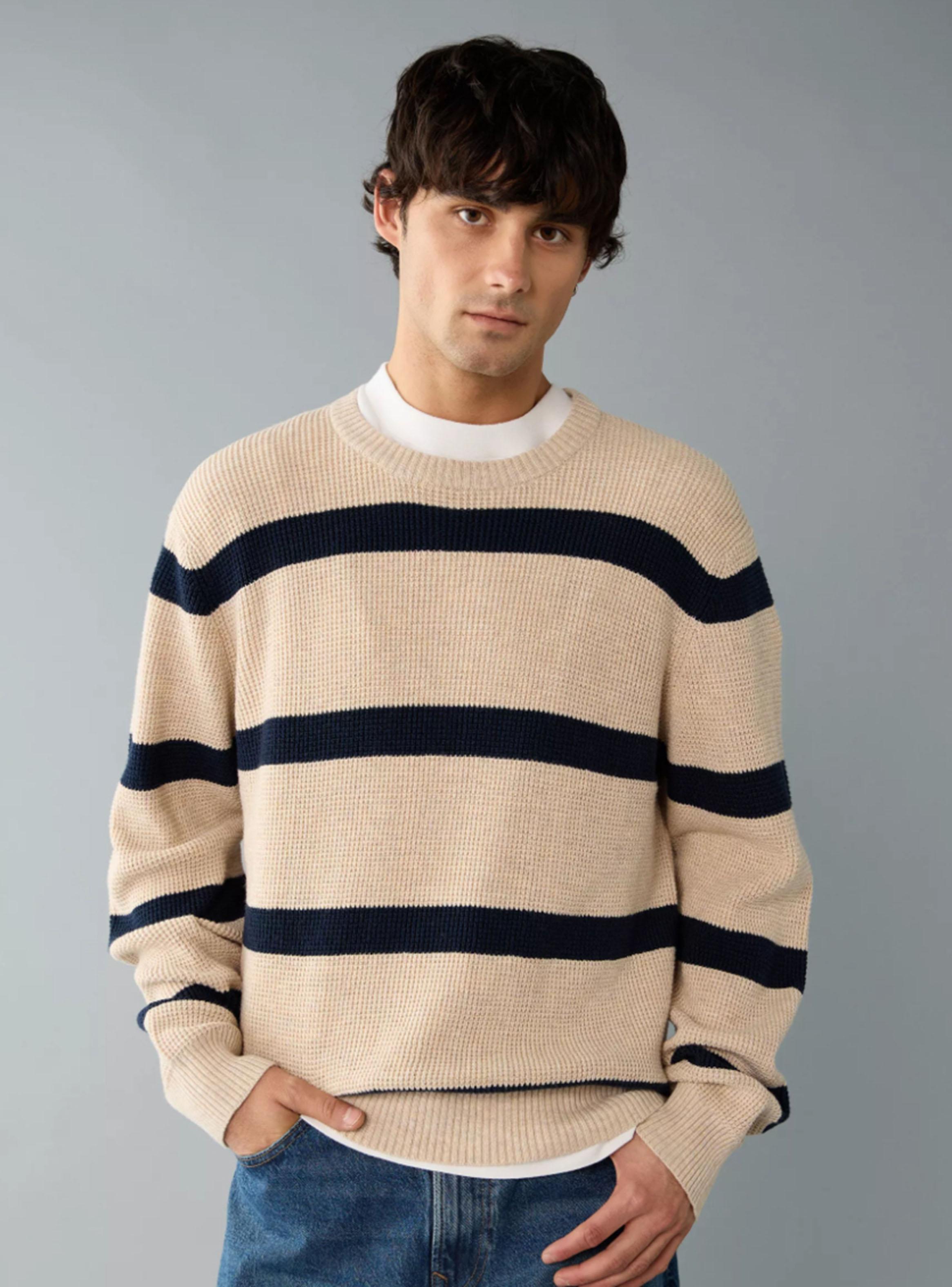 Sweater AE Cuello Redondo Textura Waffle-0