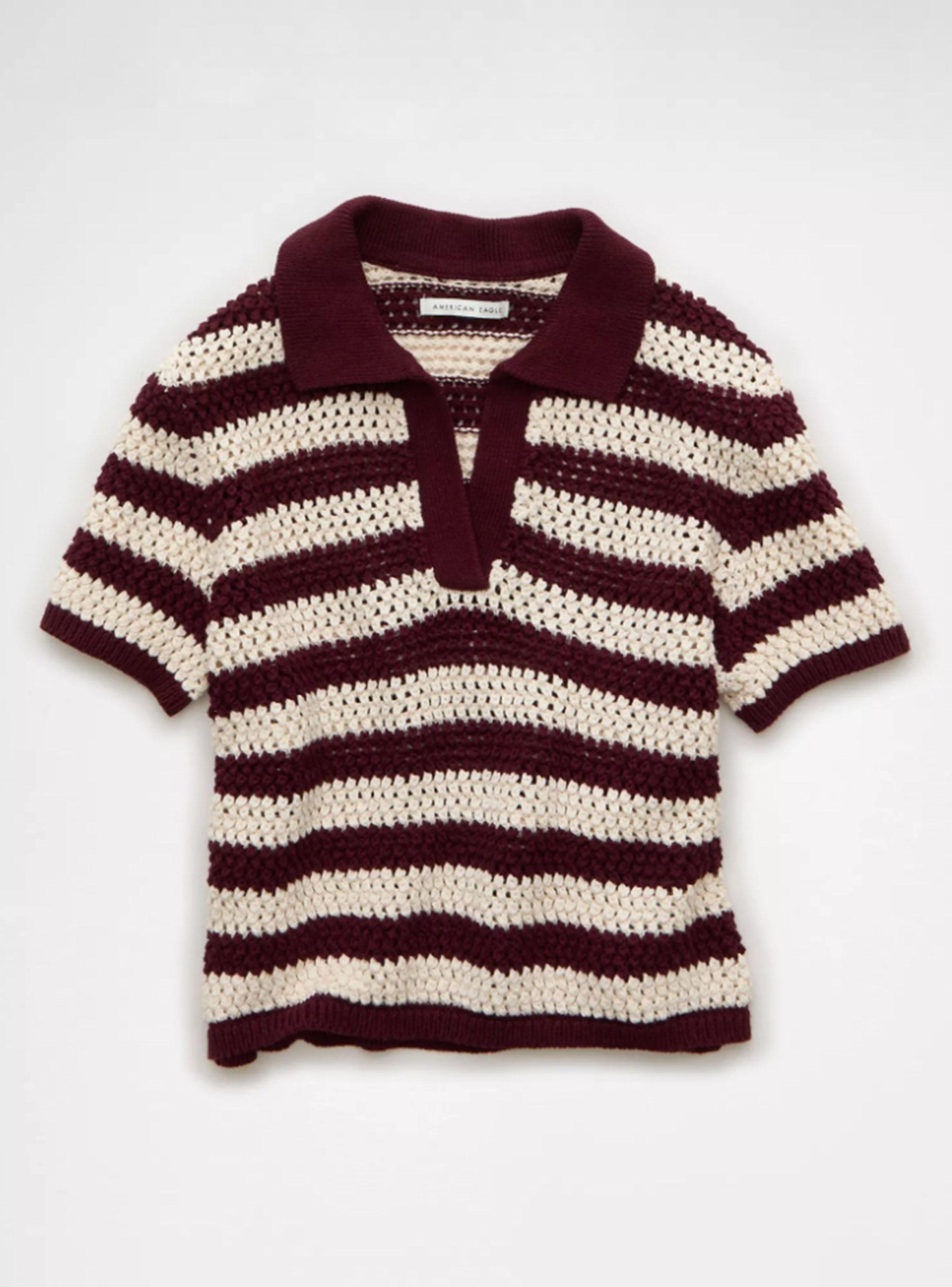 Camisa AE Tejida a Crochet Cuello Polo-4