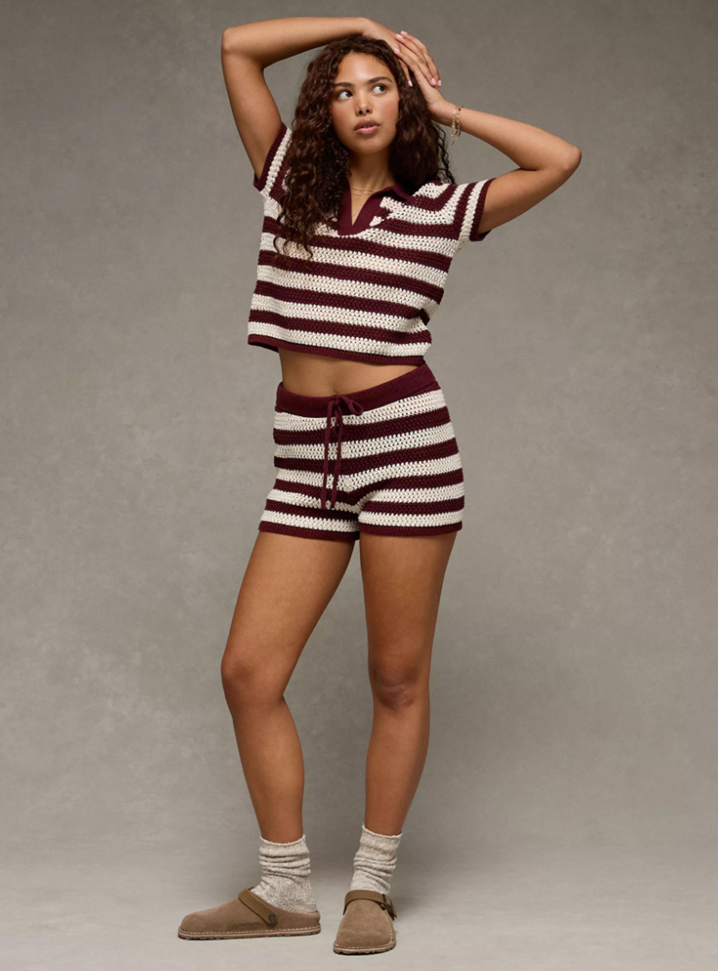 Camisa AE Tejida a Crochet Cuello Polo-3