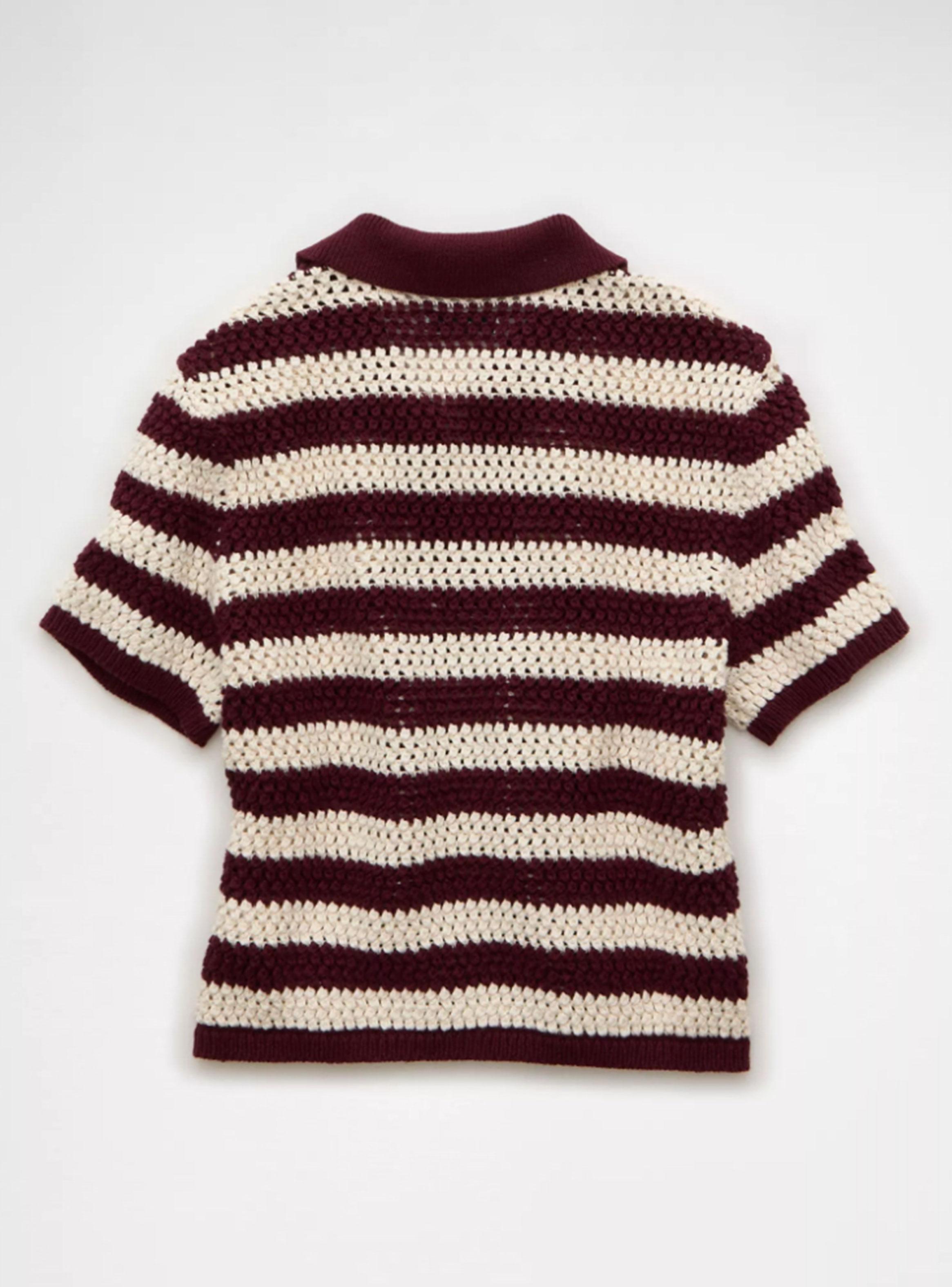 Camisa AE Tejida a Crochet Cuello Polo-5