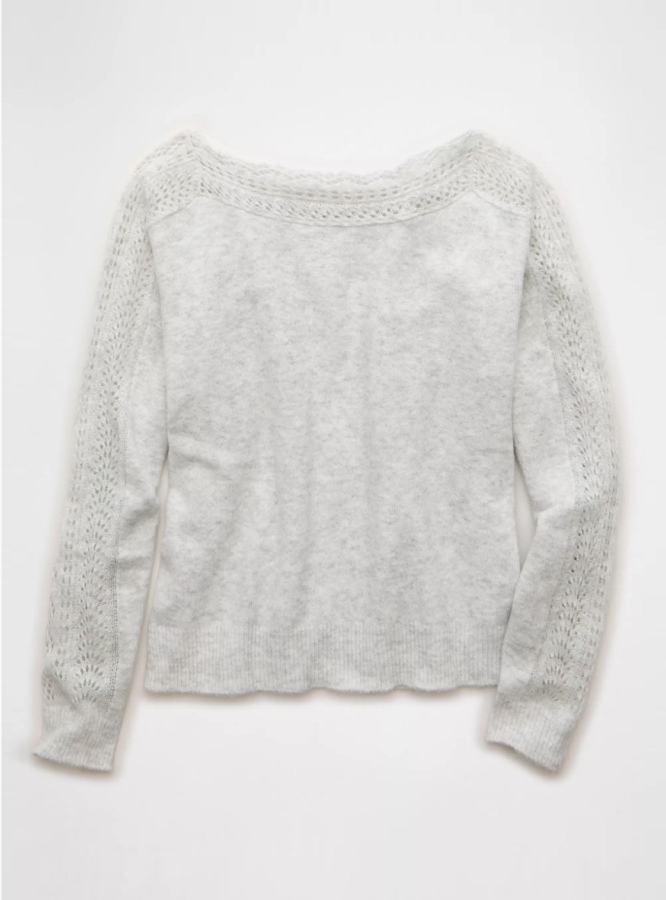 Sweater Ae Whoa So Soft con Encaje-2