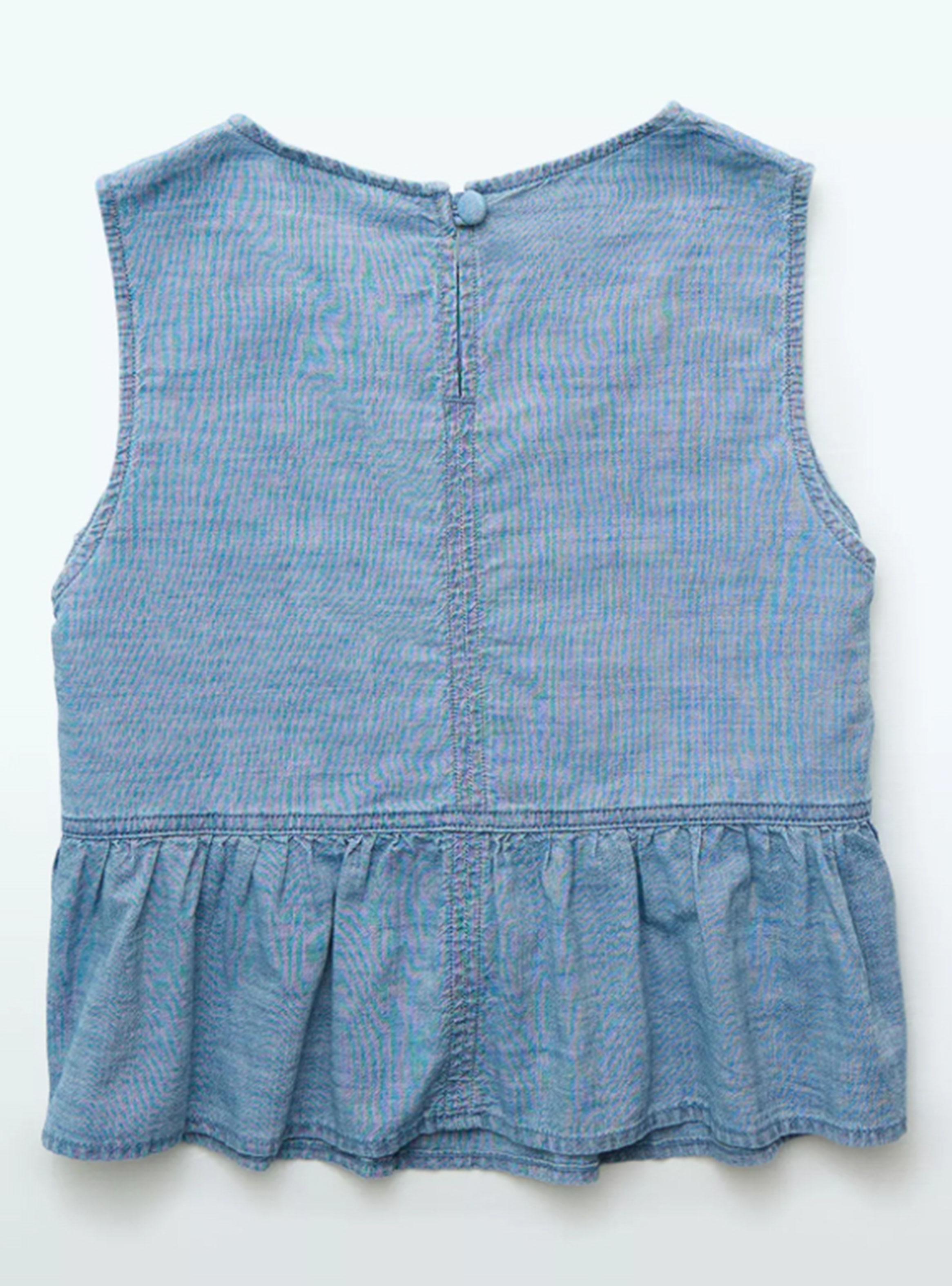 Top Ae sin Mangas Cropped Denim-4