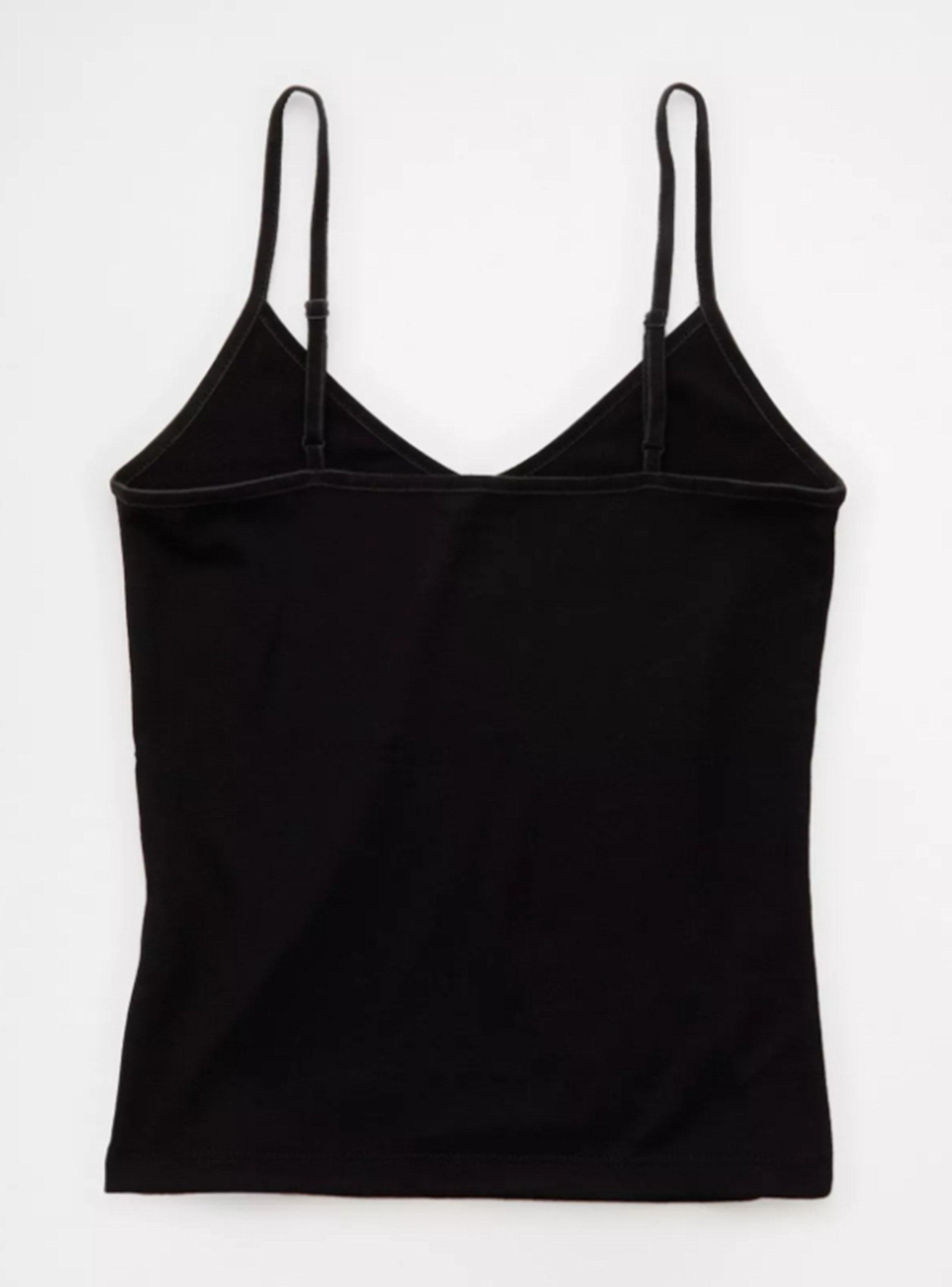 Polera Ae Rib Escote en V con Tirantes Ajustado-4