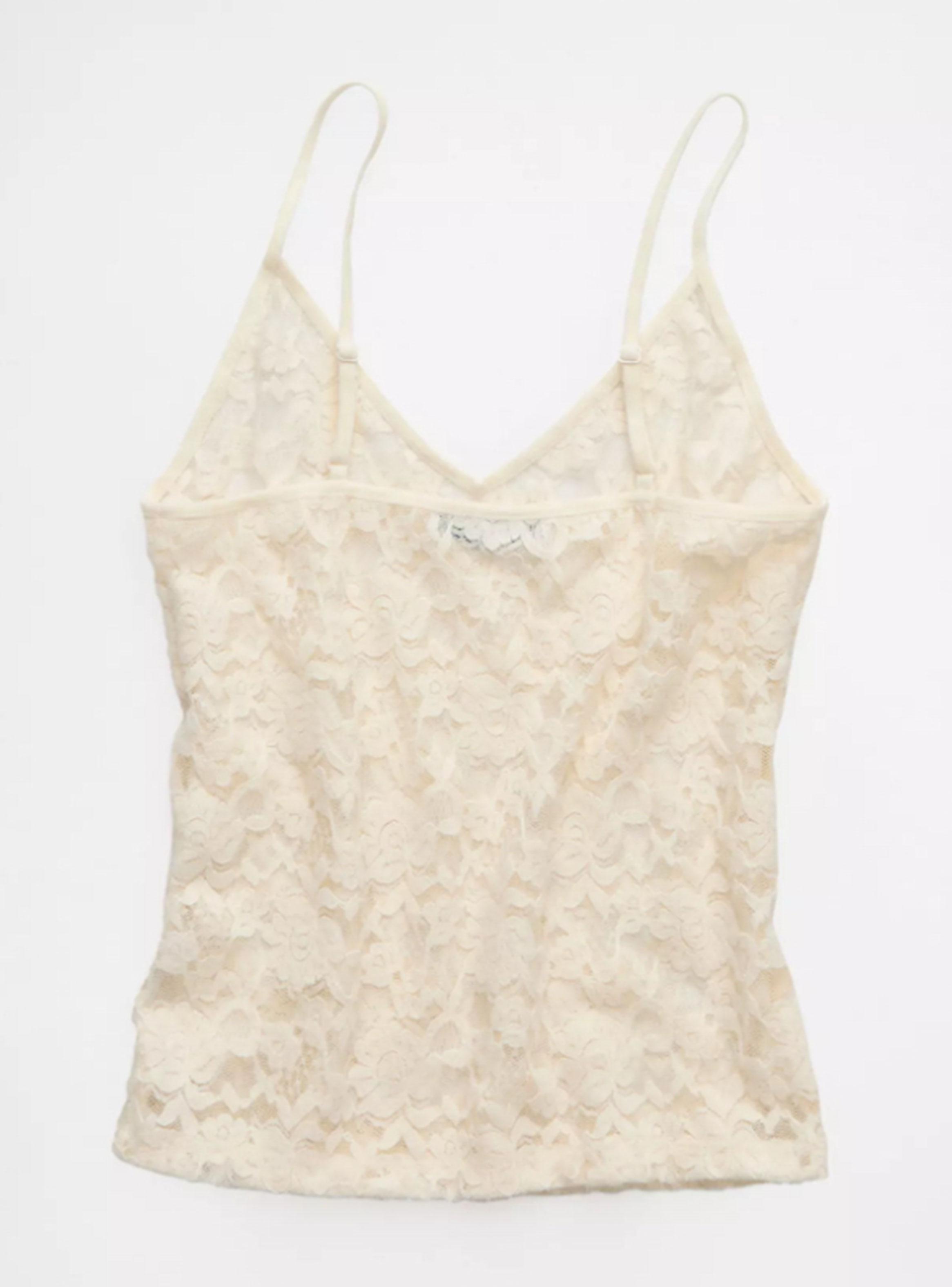 Polera Ae Rib Escote en V con Tirantes Finos-4