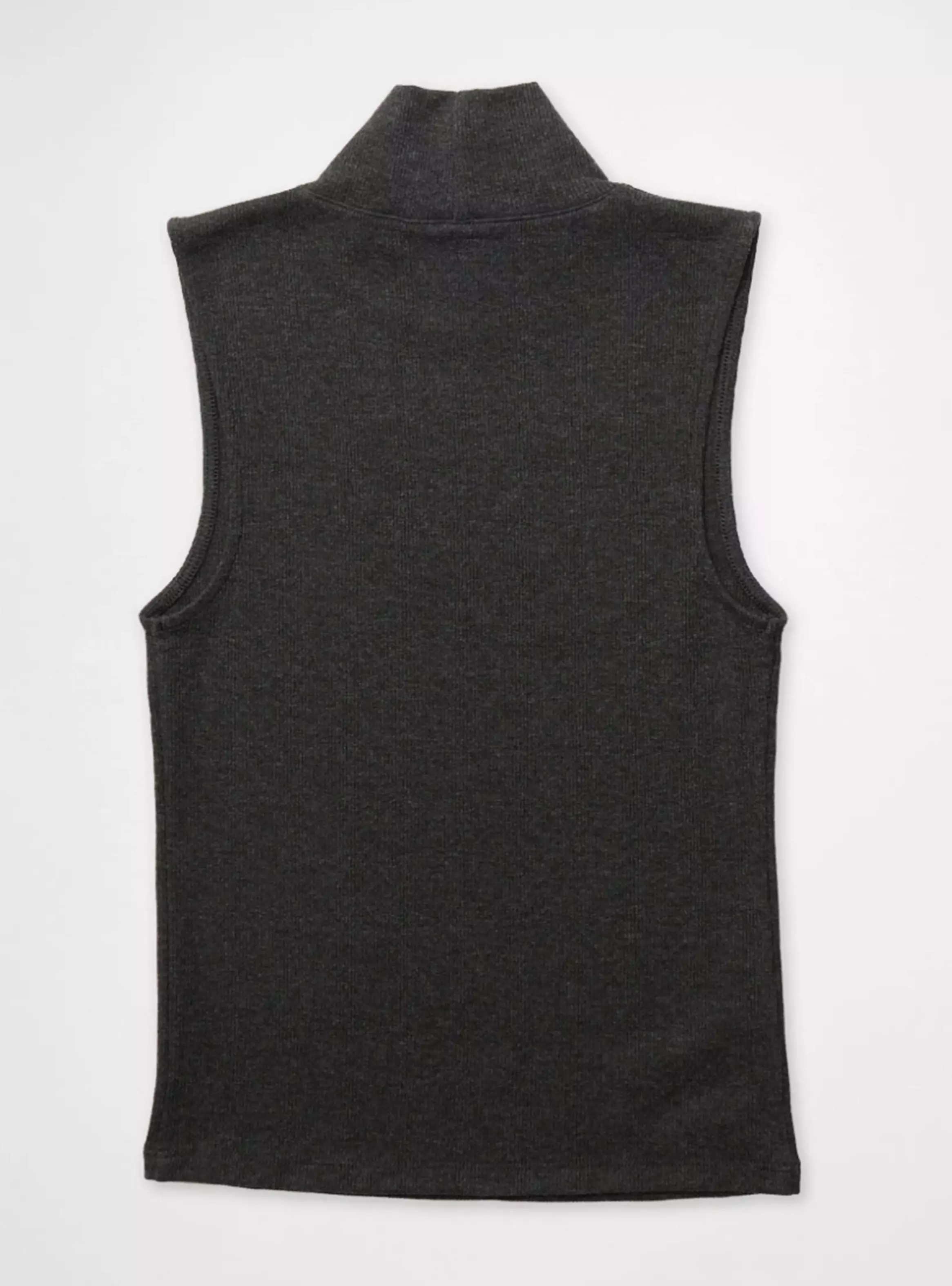 Top Ae sin Mangas de Felpa con Cuello Alto-3